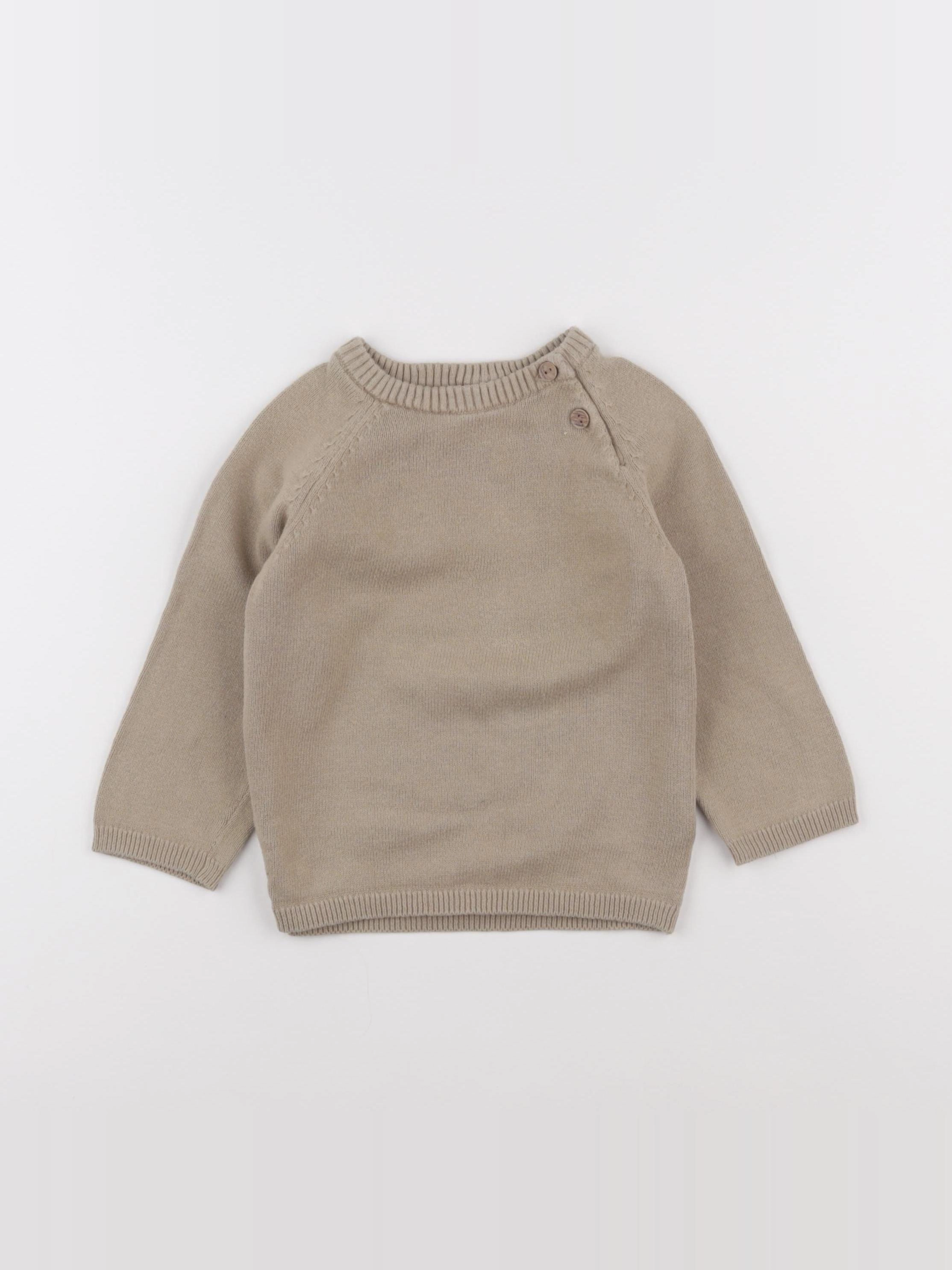 H&M - pull marron - 18 mois