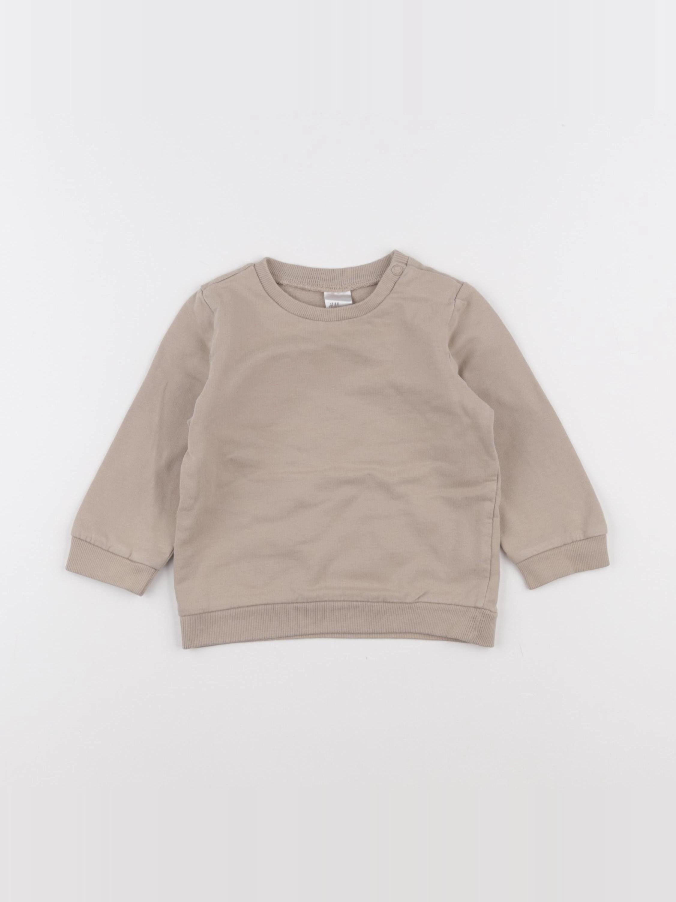 H&M - sweat marron - 18 mois