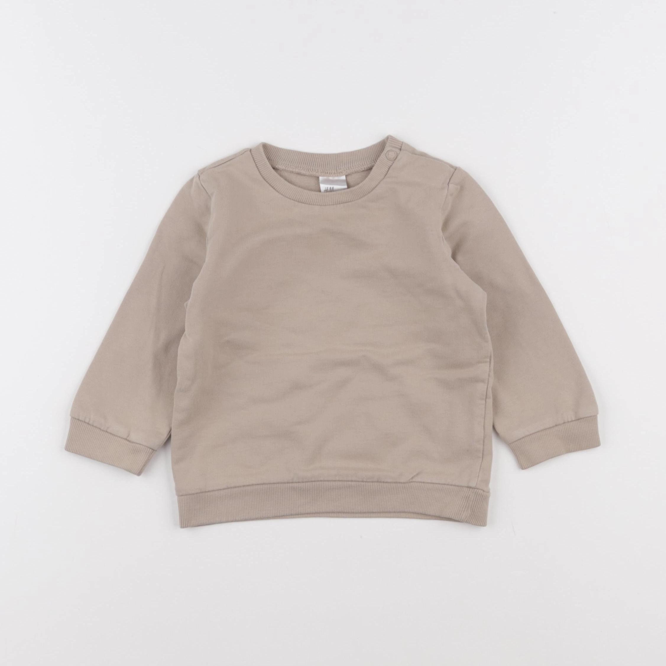 H&M - sweat marron - 18 mois