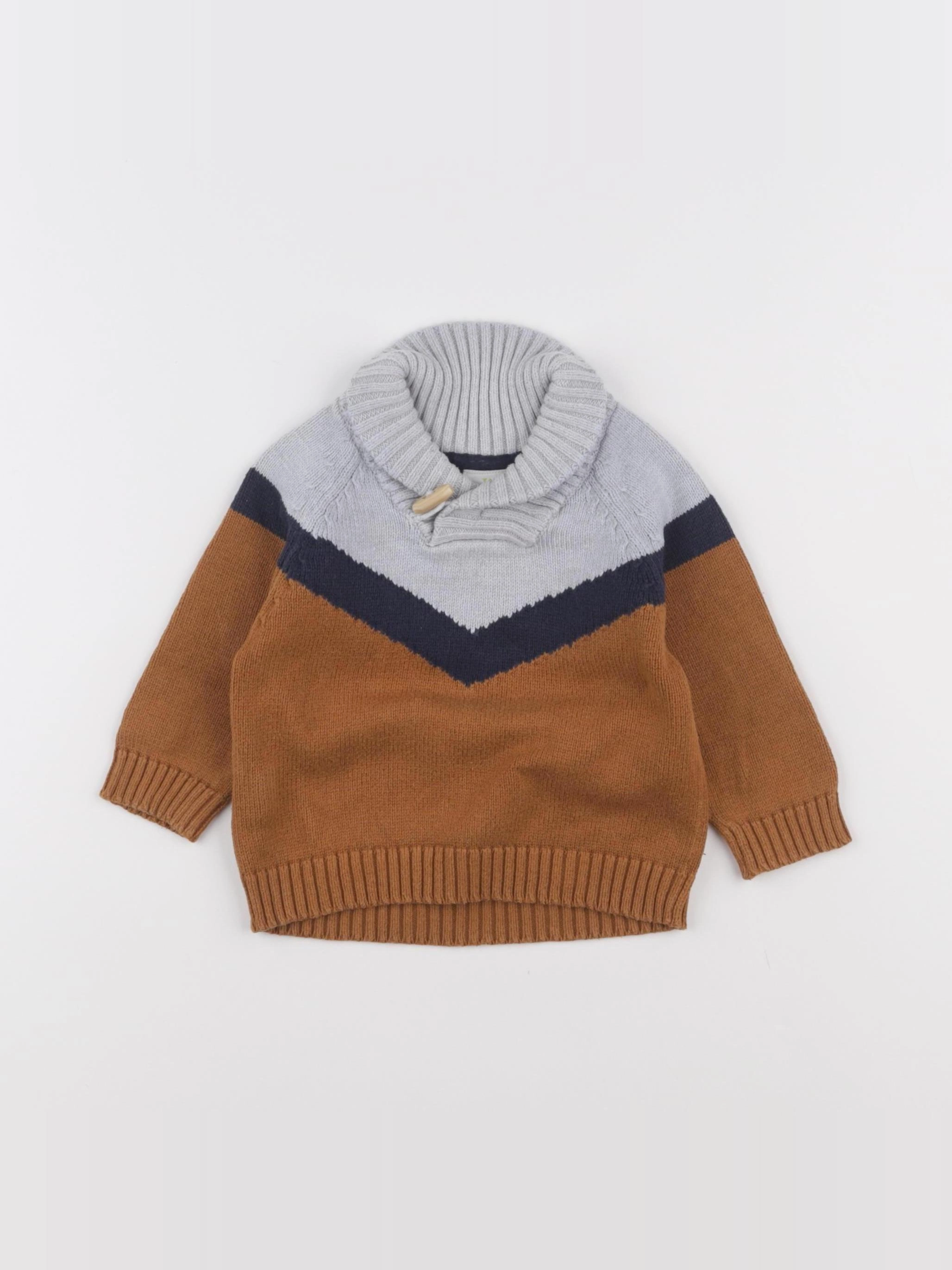 Tape à l'oeil - pull marron - 9 mois