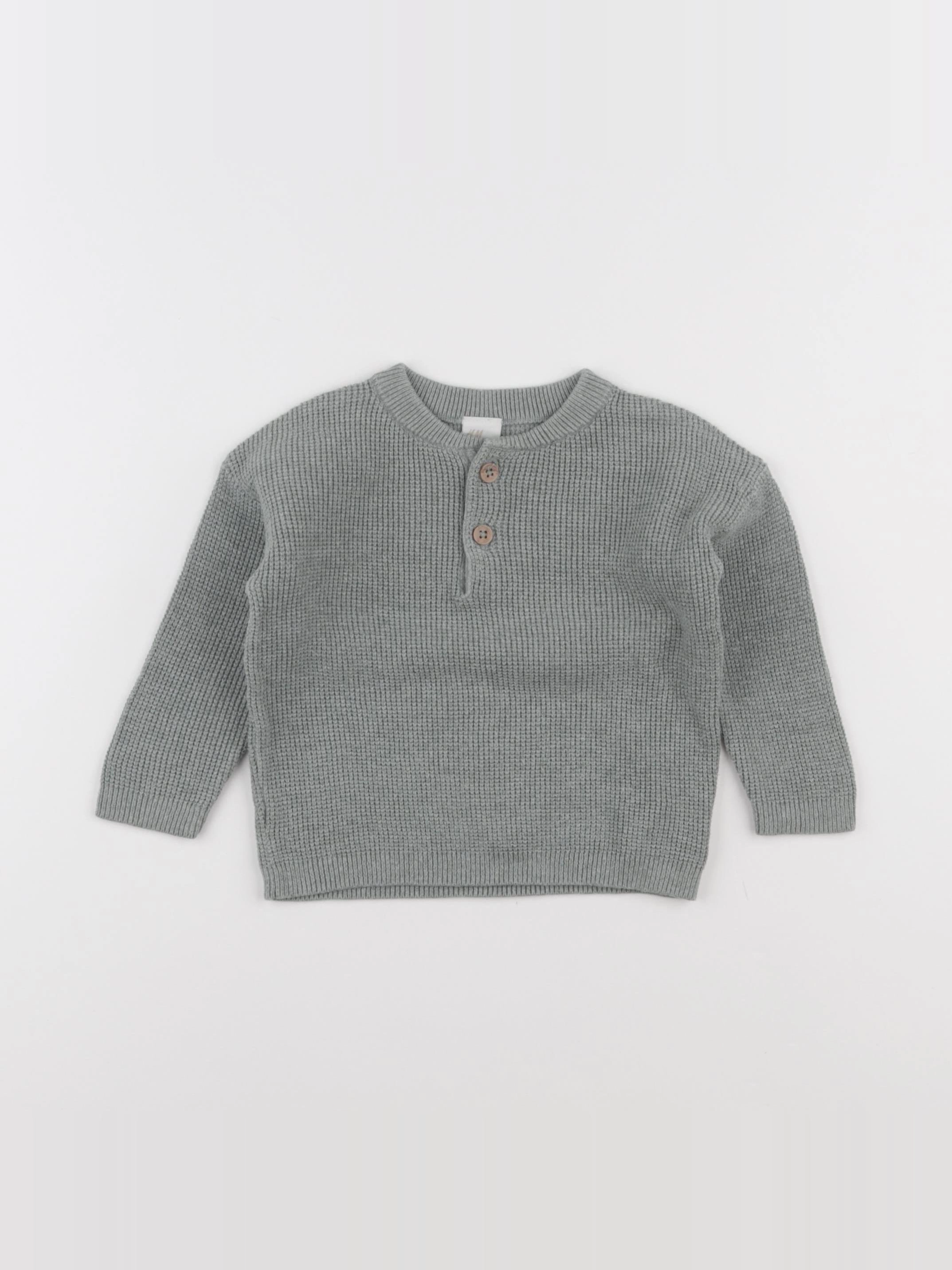 H&M - pull bleu - 9 mois
