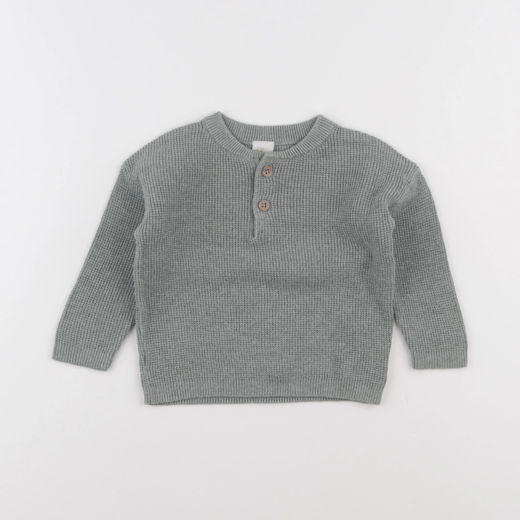 H&M - pull bleu - 9 mois