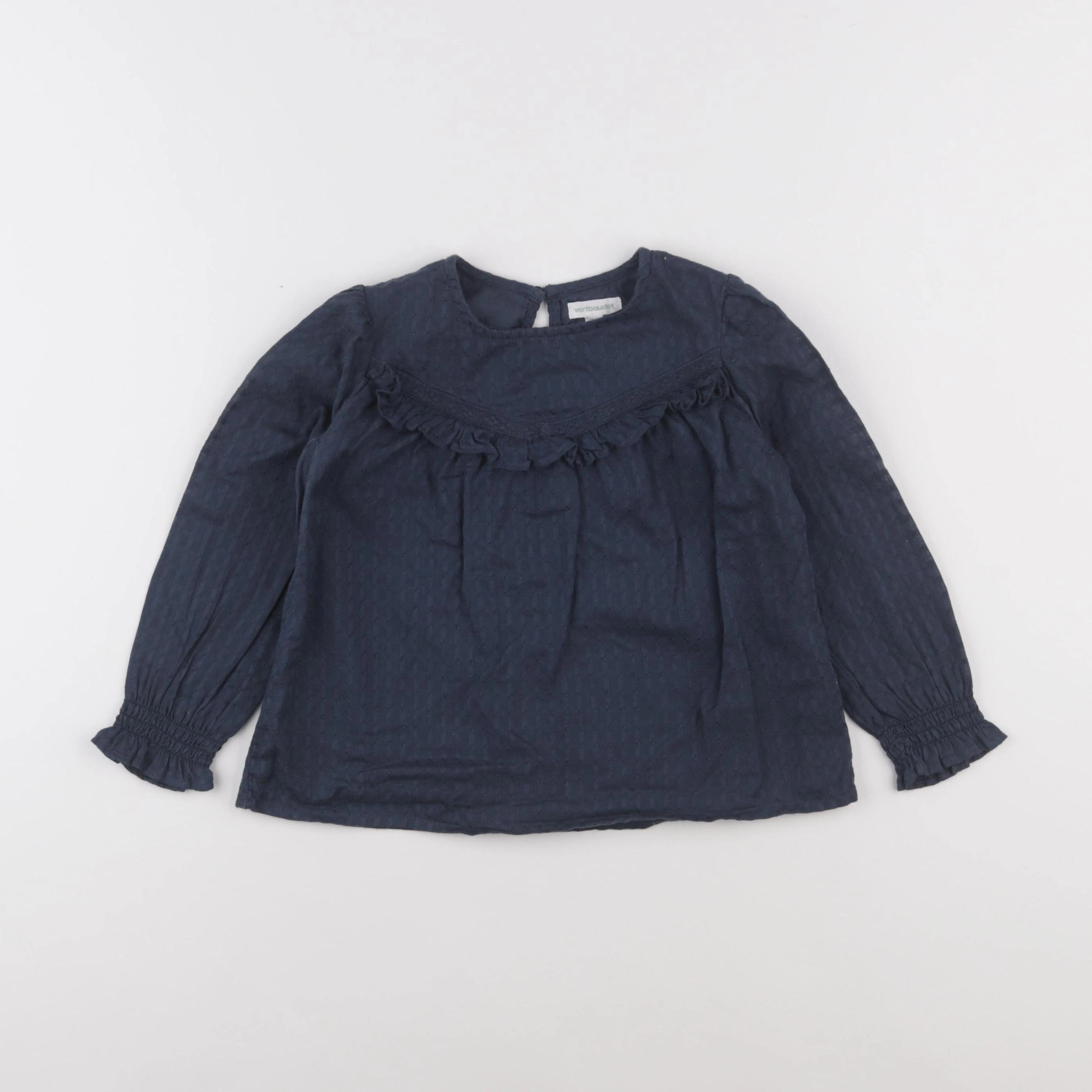 Vertbaudet - blouse bleu - 4 ans