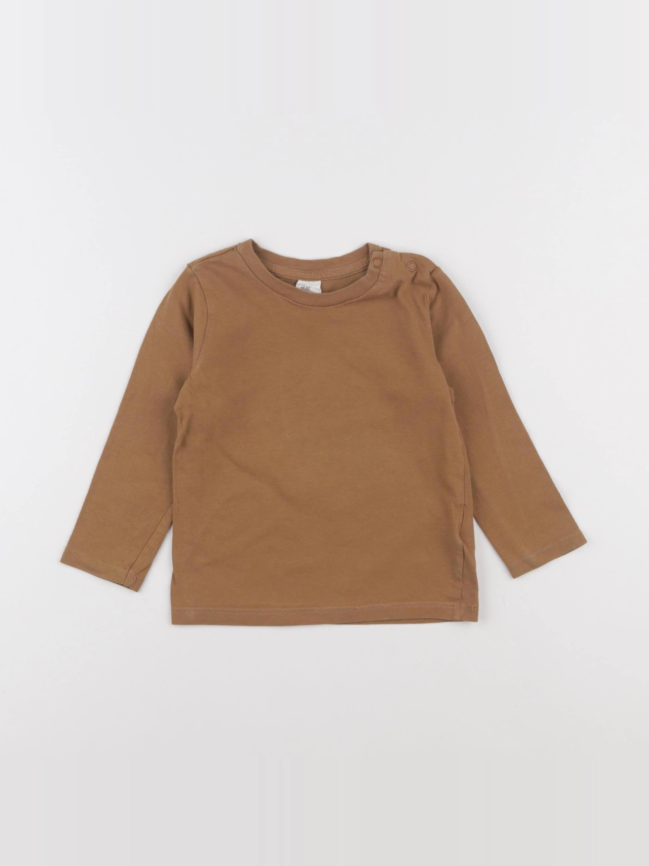 H&M - tee-shirt marron - 18 mois