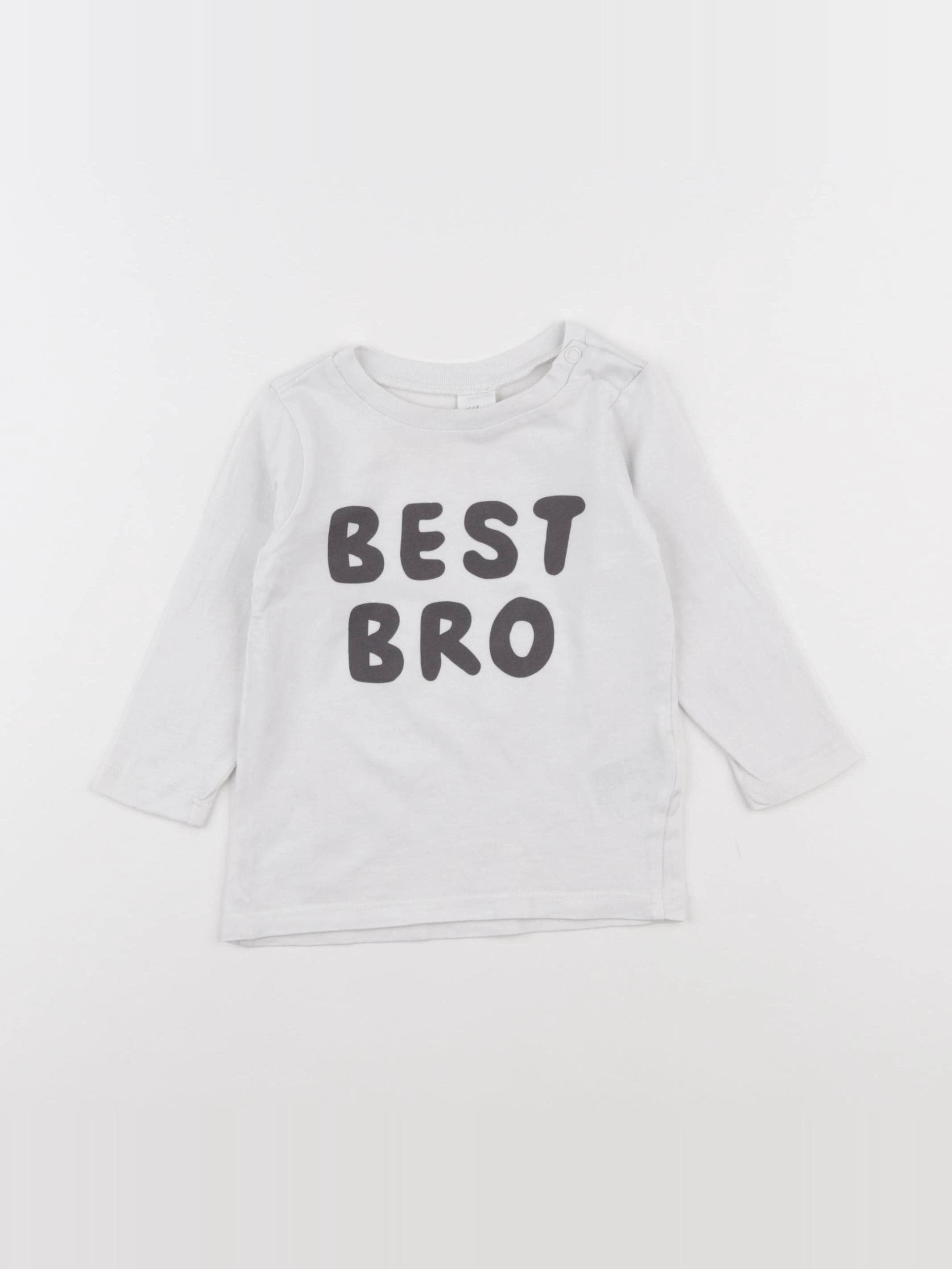 H&M - tee-shirt blanc - 9 mois