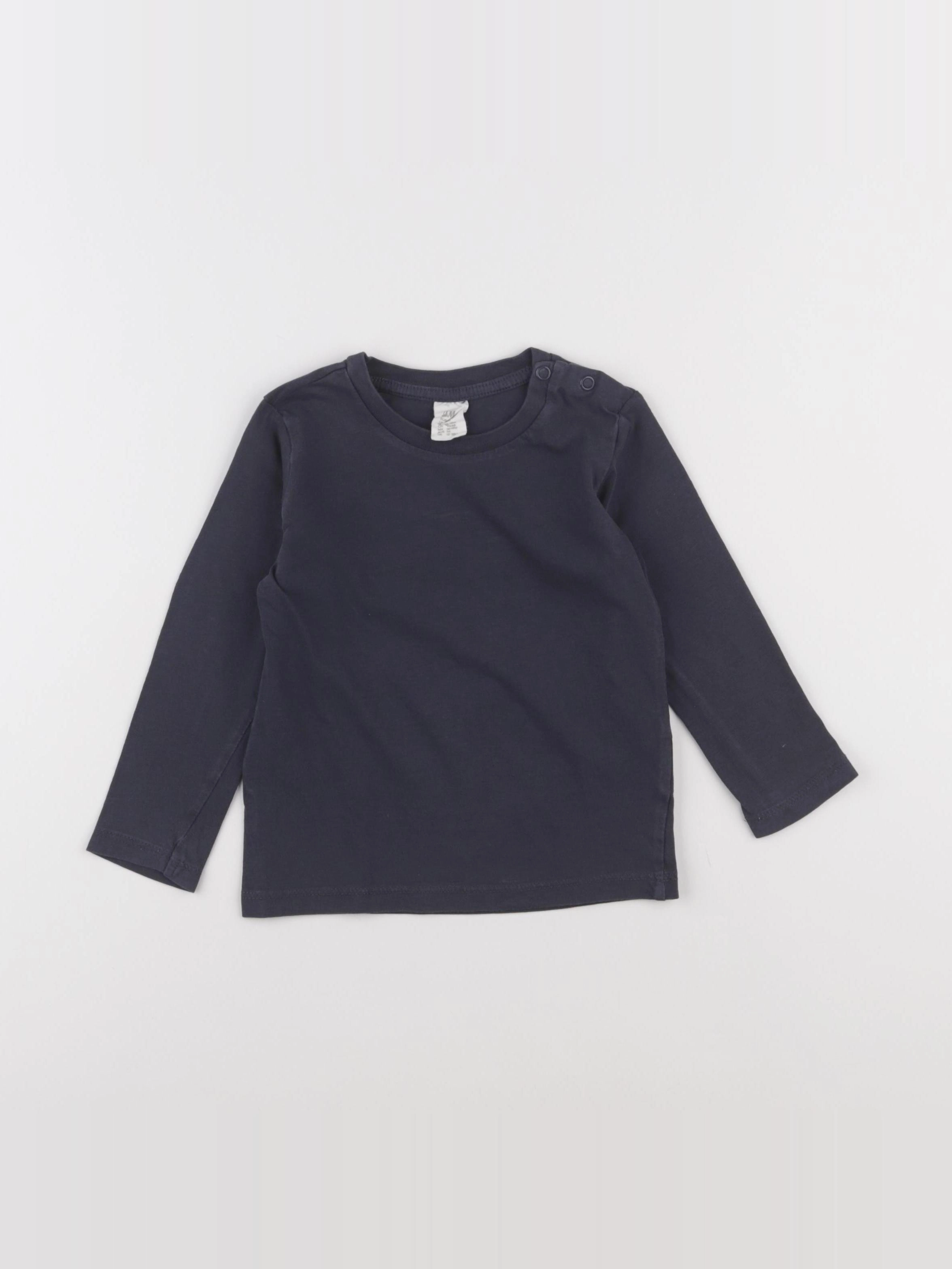 H&M - tee-shirt bleu - 12/18 mois