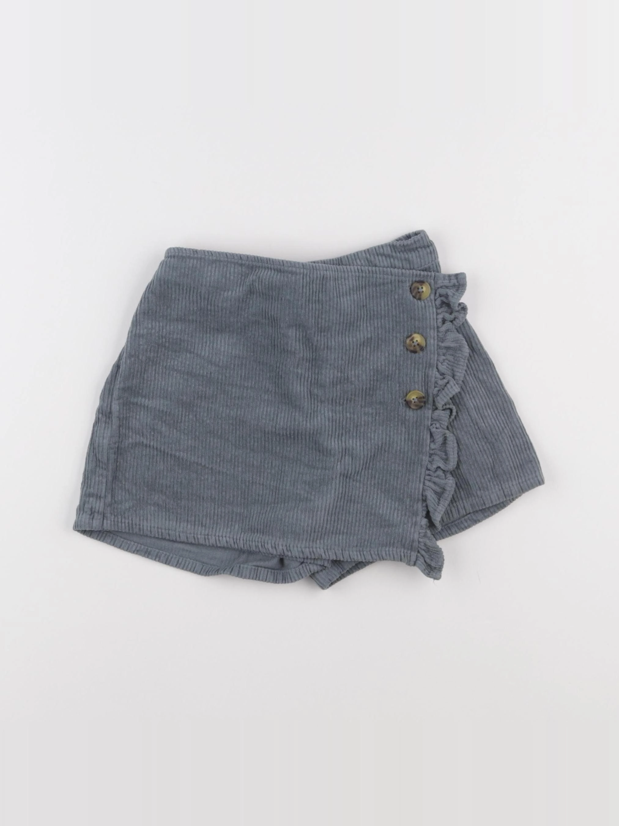 Vertbaudet - jupe short gris - 6 ans