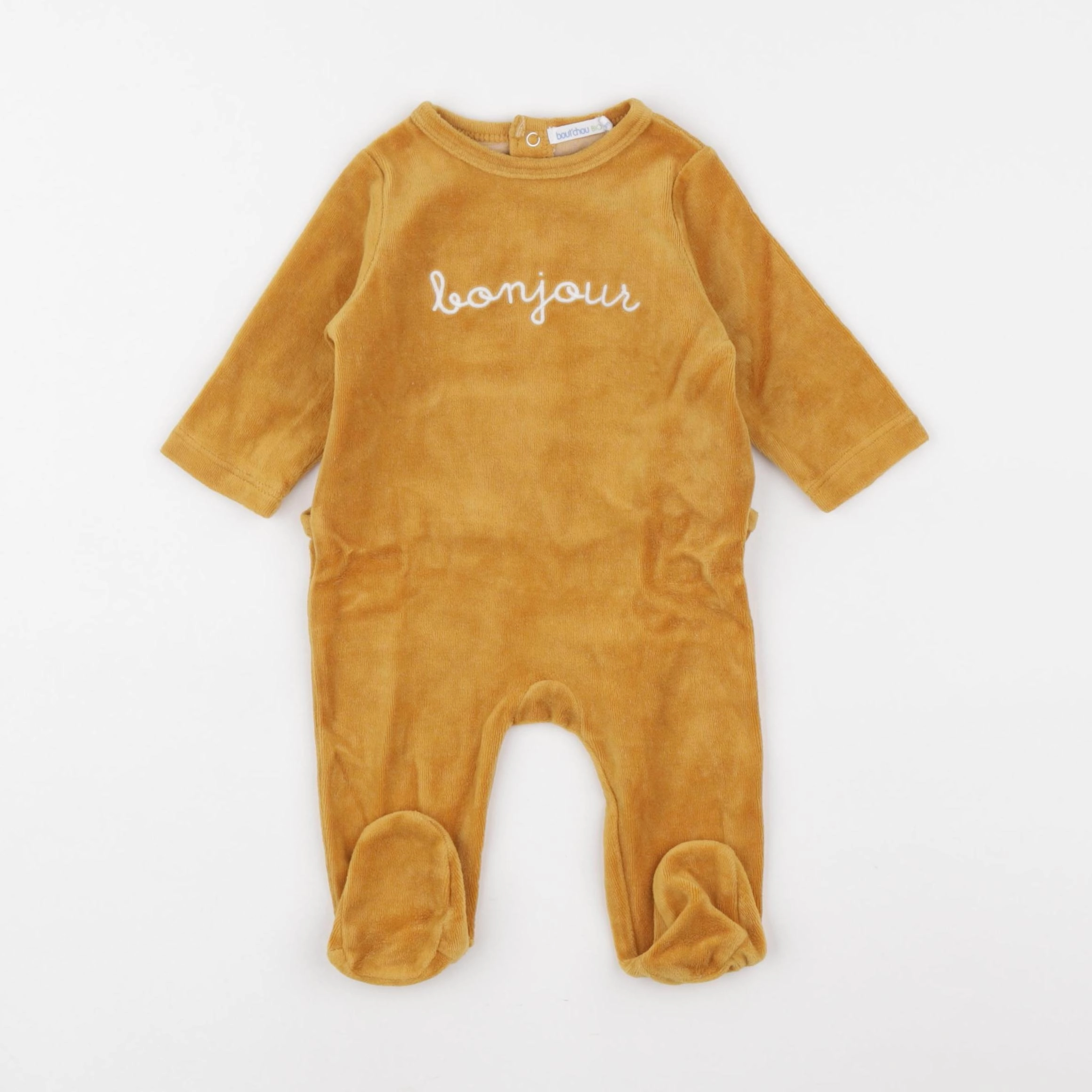 Boutchou - pyjama velours jaune - 3 mois