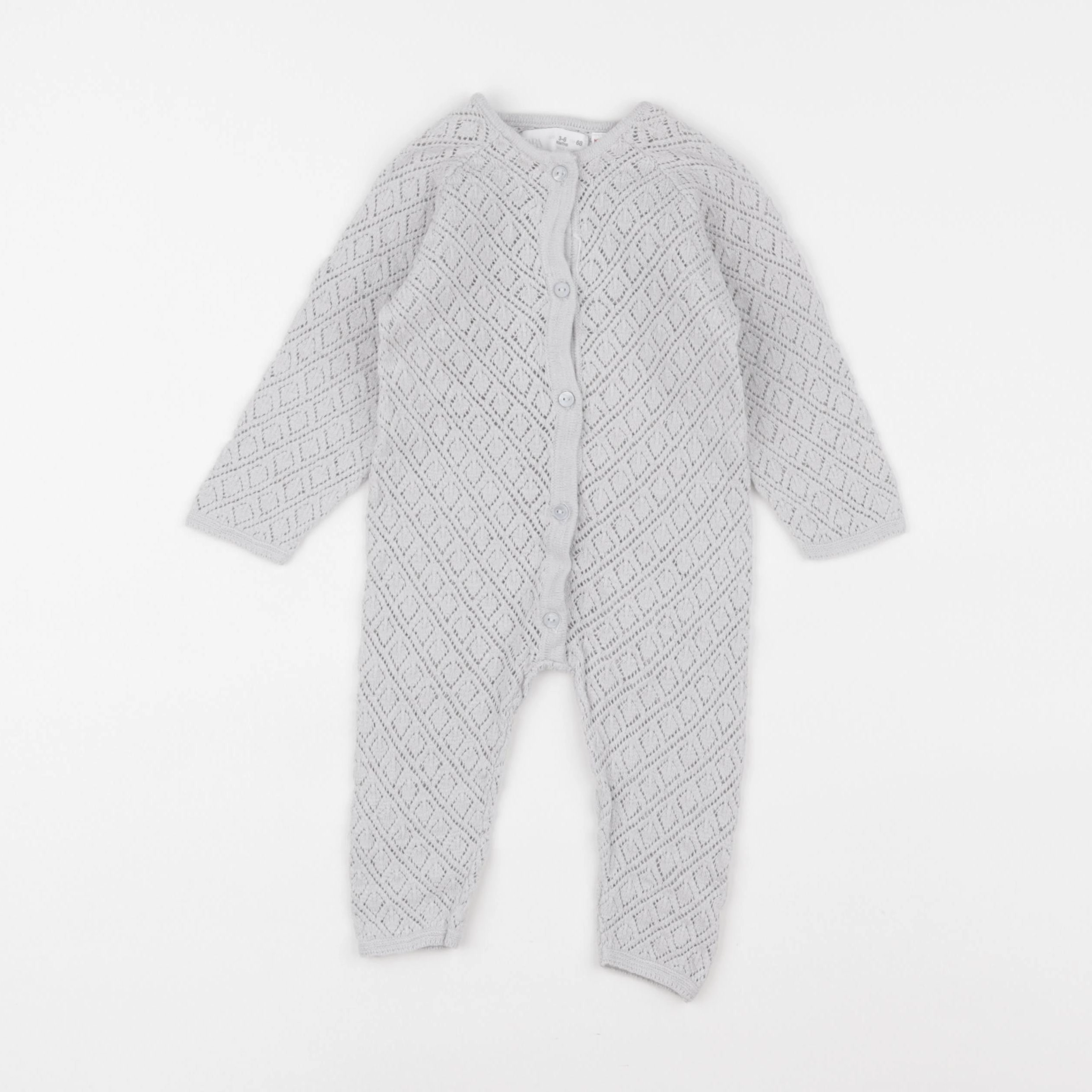 Zara - combinaison coton gris - 3/6 mois