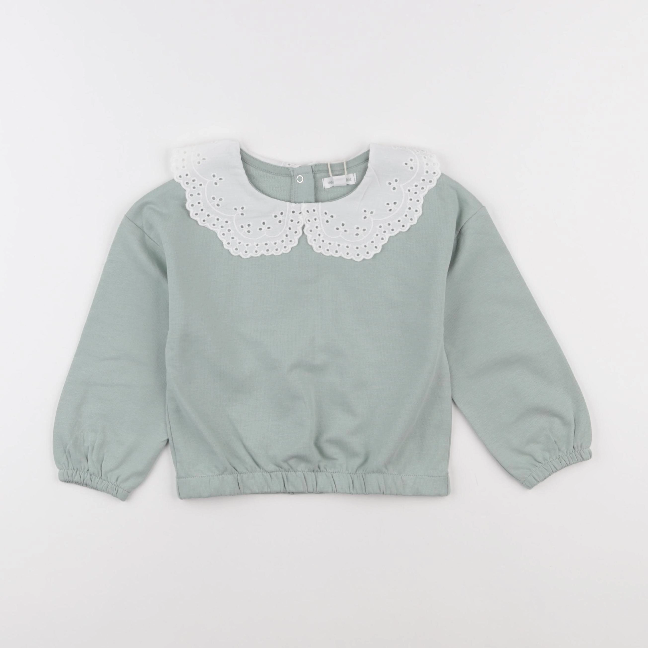 Vertbaudet - sweat vert - 36 mois
