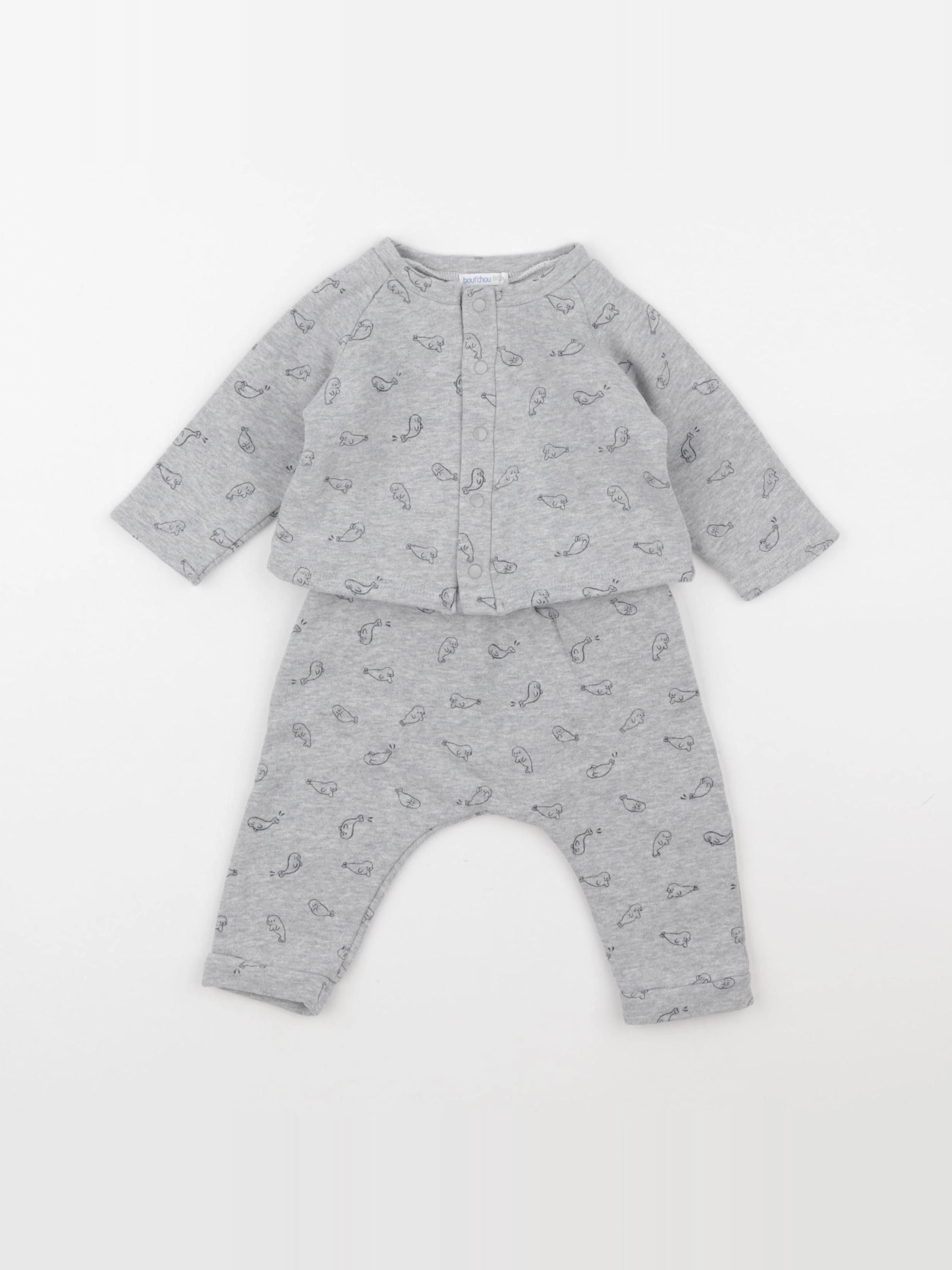 Boutchou - ensemble gris - 6 mois