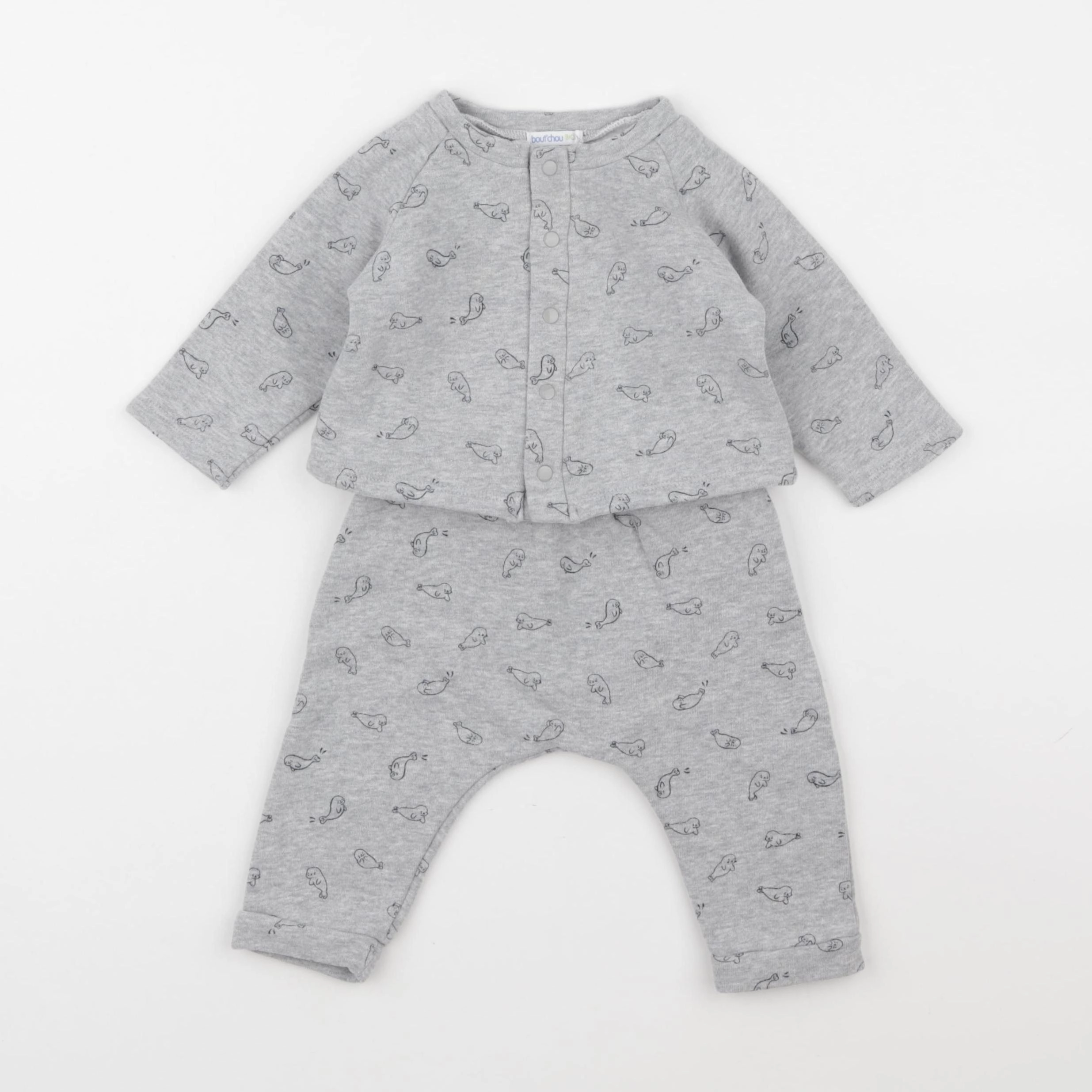 Boutchou - ensemble gris - 6 mois