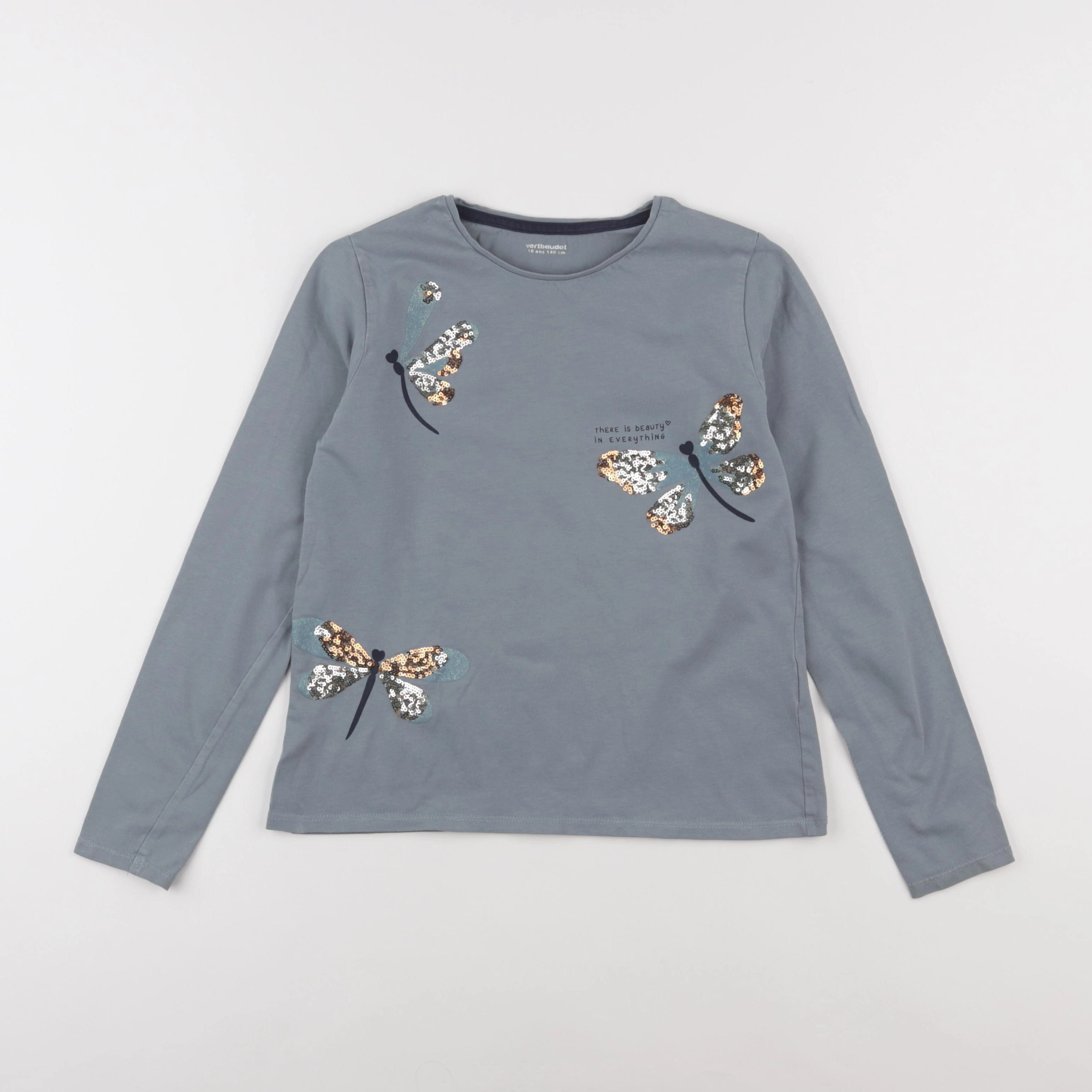 Vertbaudet - tee-shirt gris - 10 ans