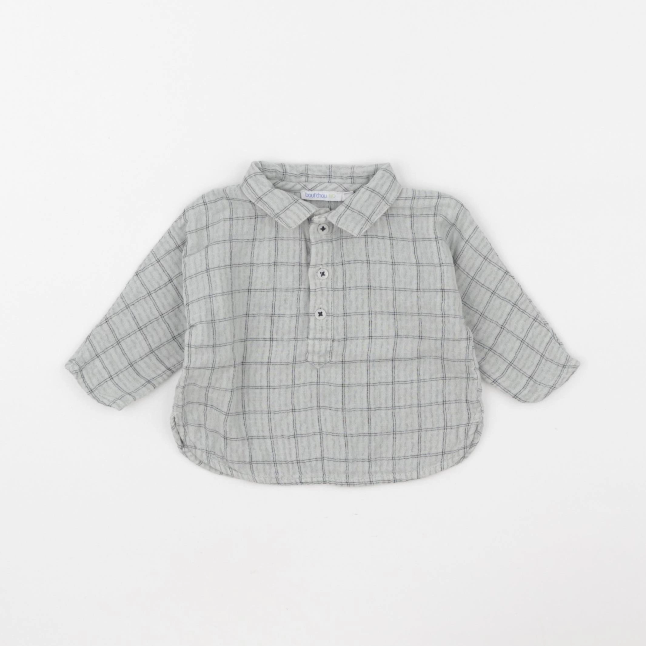 Boutchou - chemise vert - 3 mois