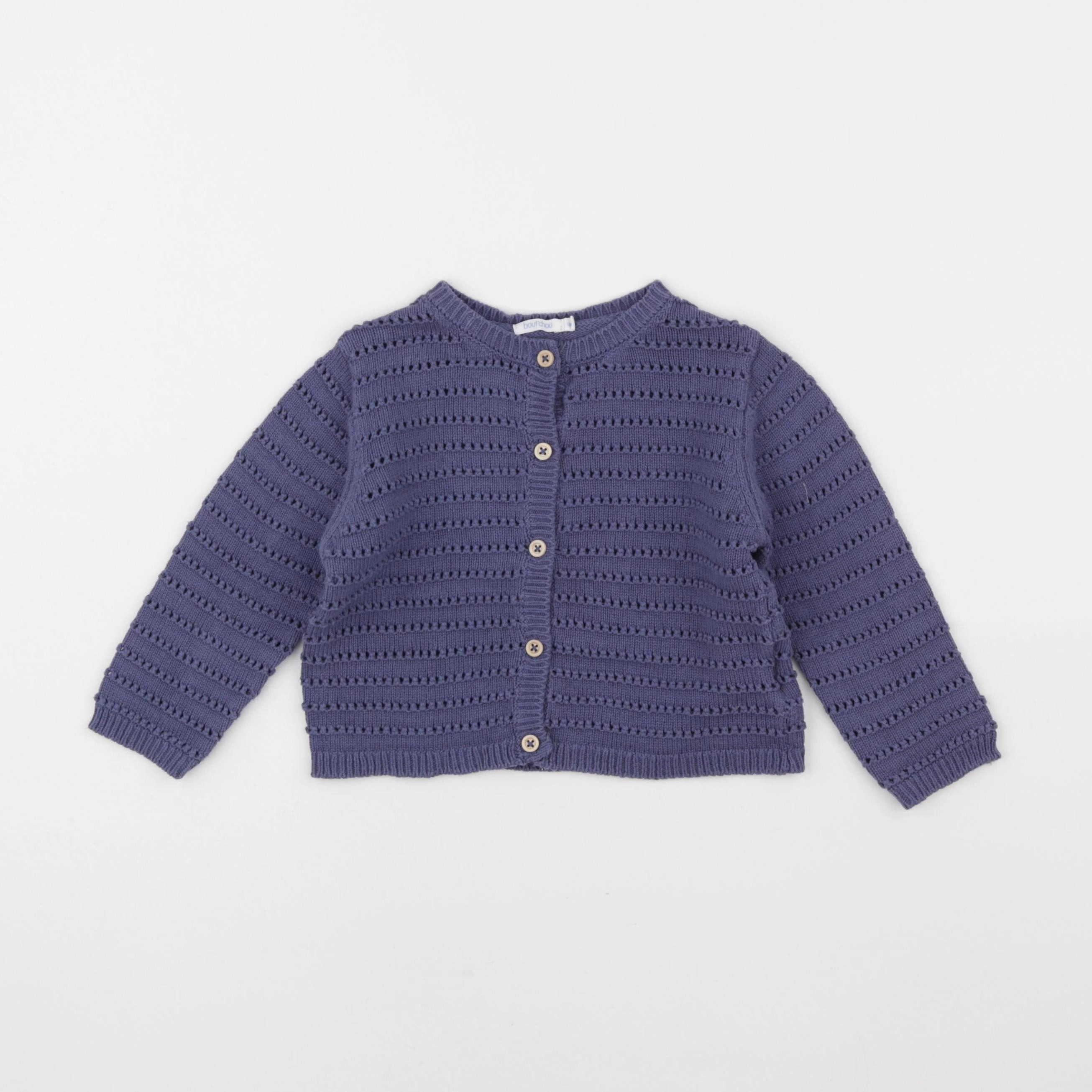 Boutchou - gilet bleu - 18 mois