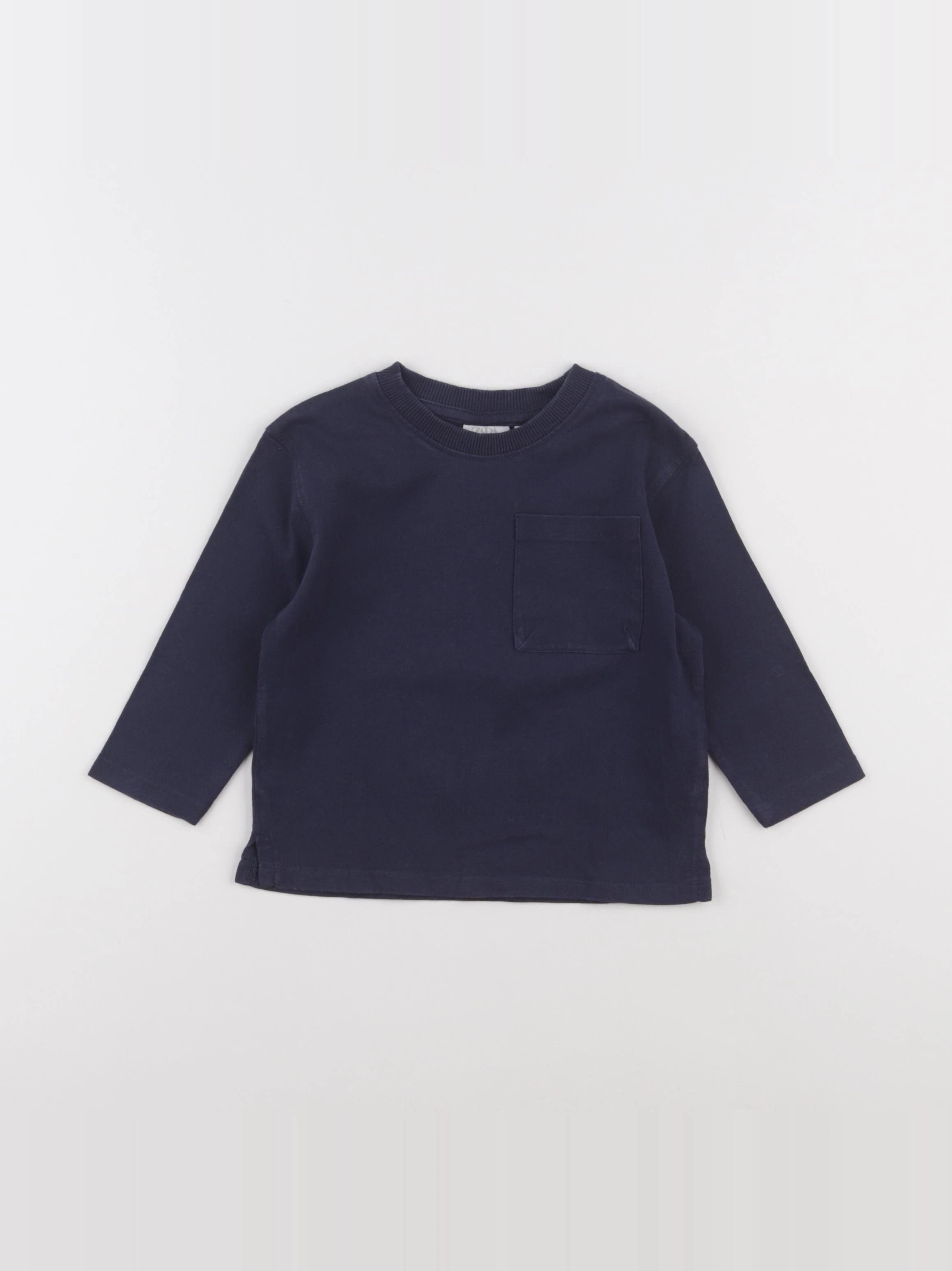 Zara - tee-shirt bleu - 9/12 mois