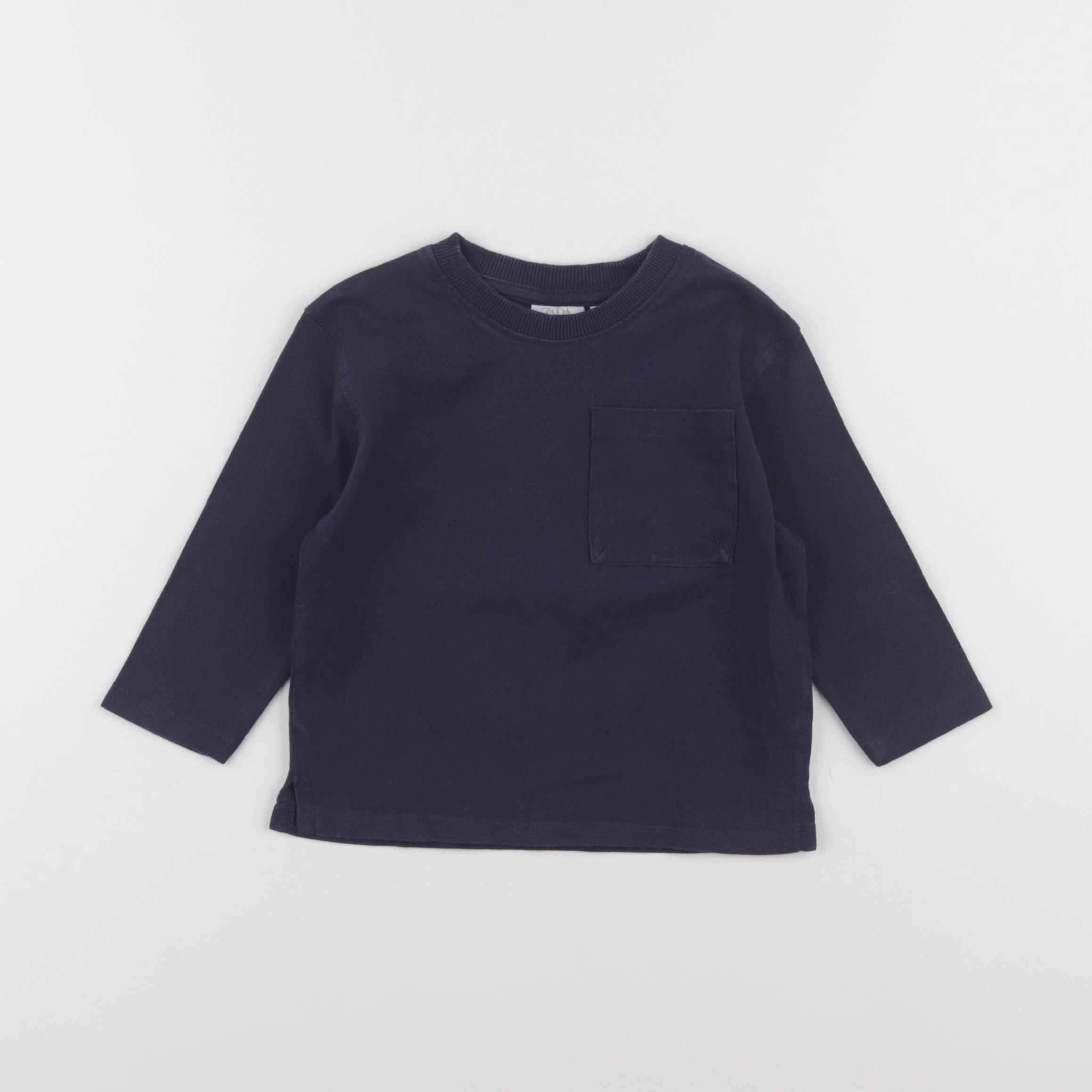 Zara - tee-shirt bleu - 9/12 mois