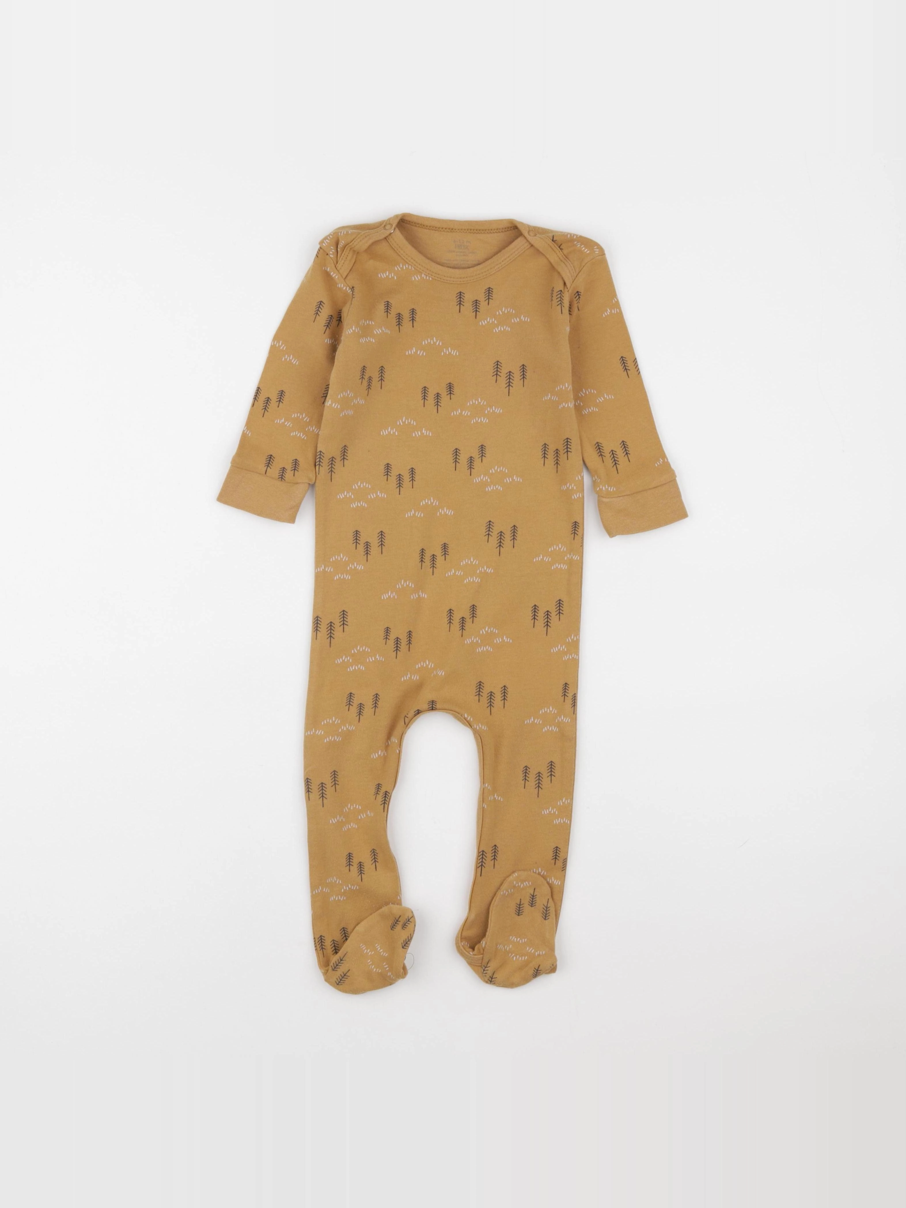 Fresk - pyjama coton marron - 6/12 mois