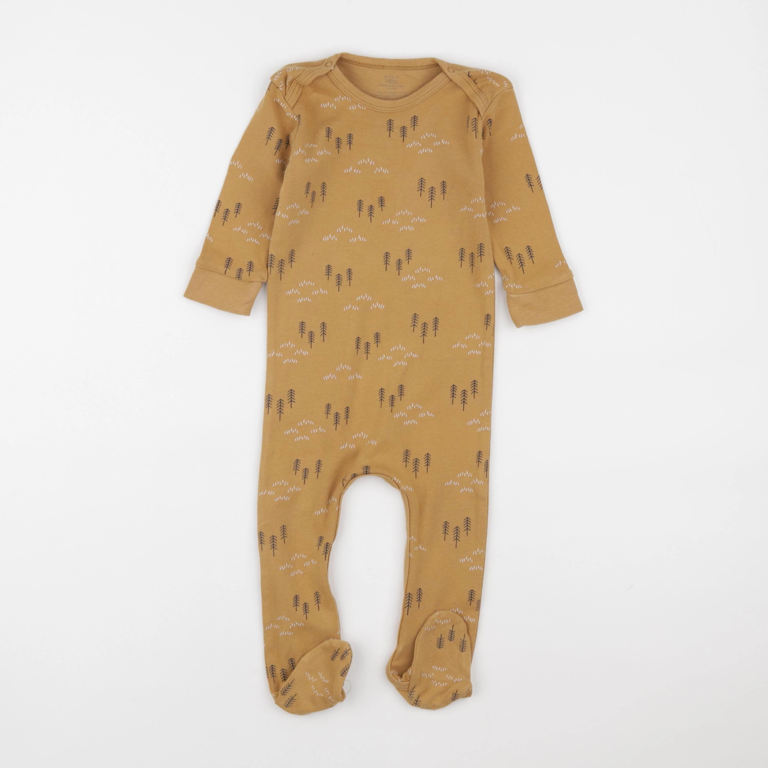 Fresk - pyjama coton marron - 6/12 mois