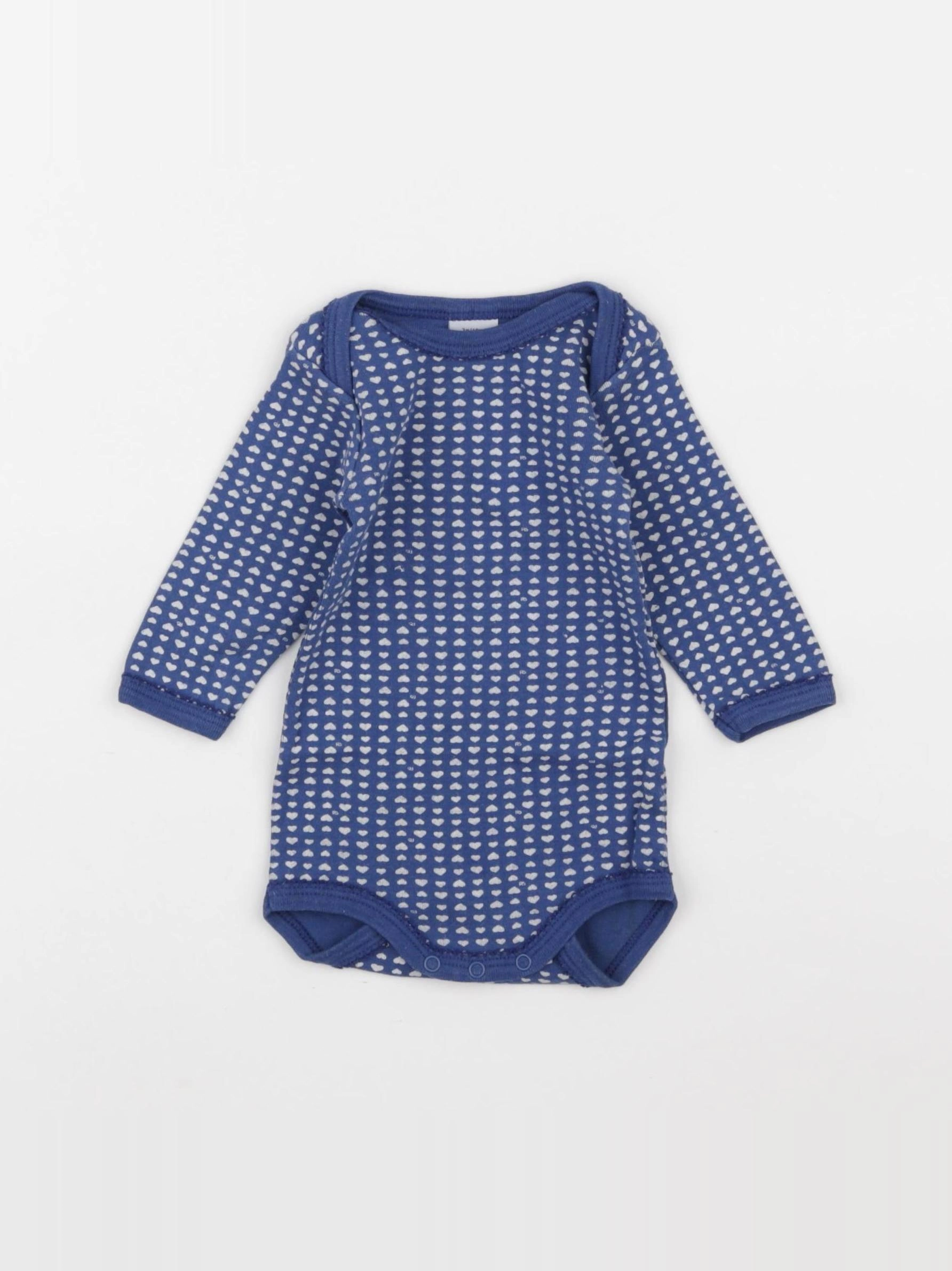 Petit Bateau - body bleu - 3 mois