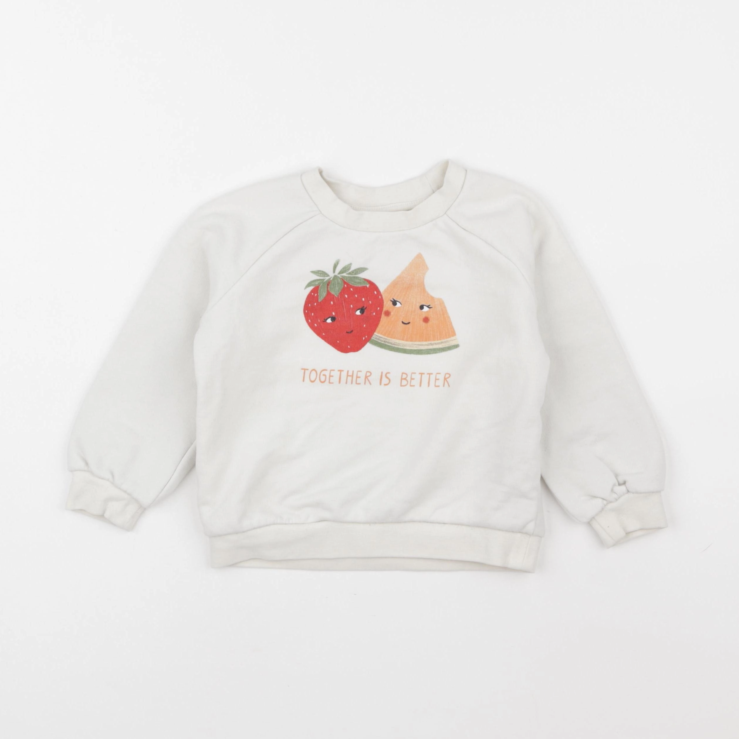 Vertbaudet - sweat beige - 3 ans