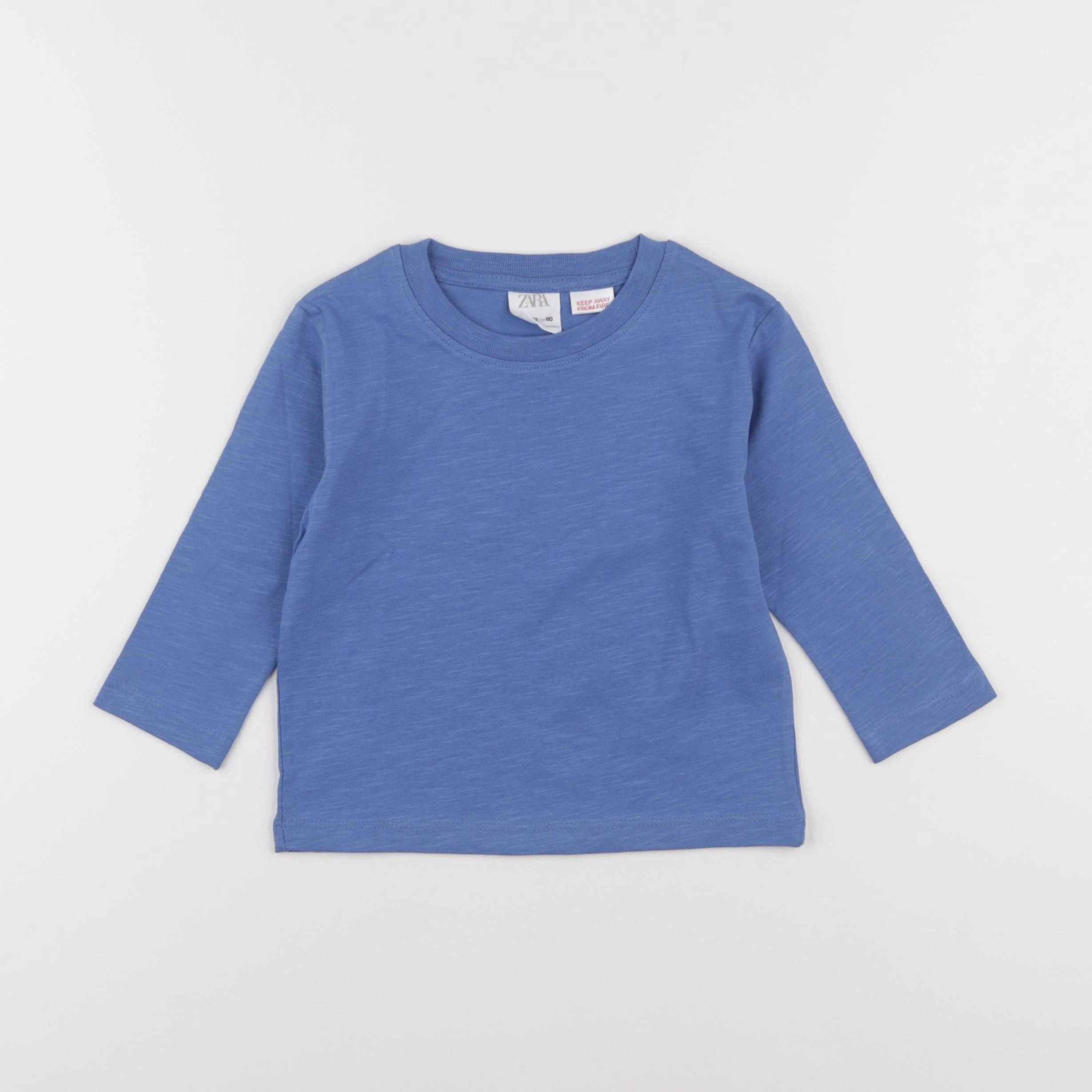 Zara - tee-shirt bleu - 9/12 mois