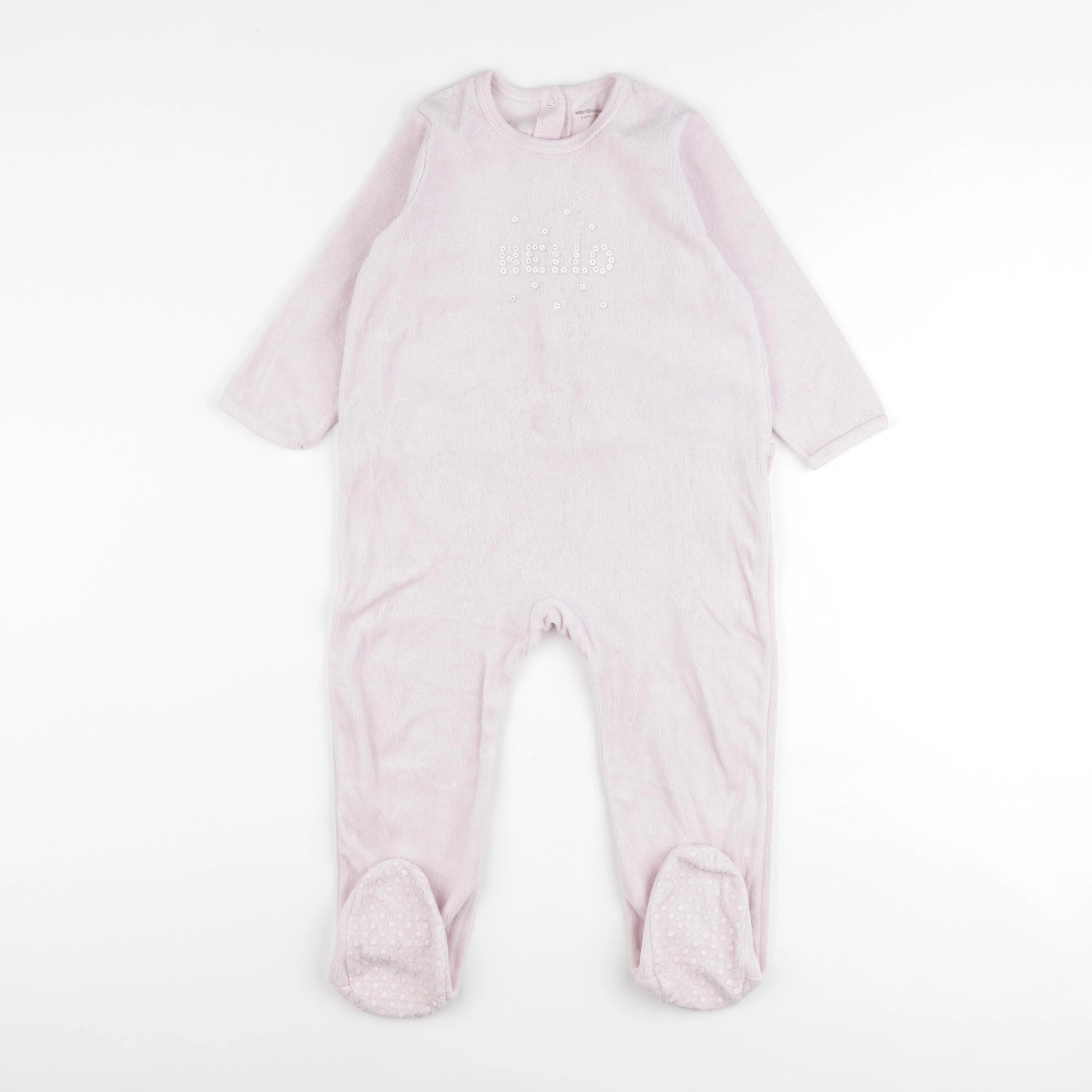 Vertbaudet - pyjama velours rose - 3 ans