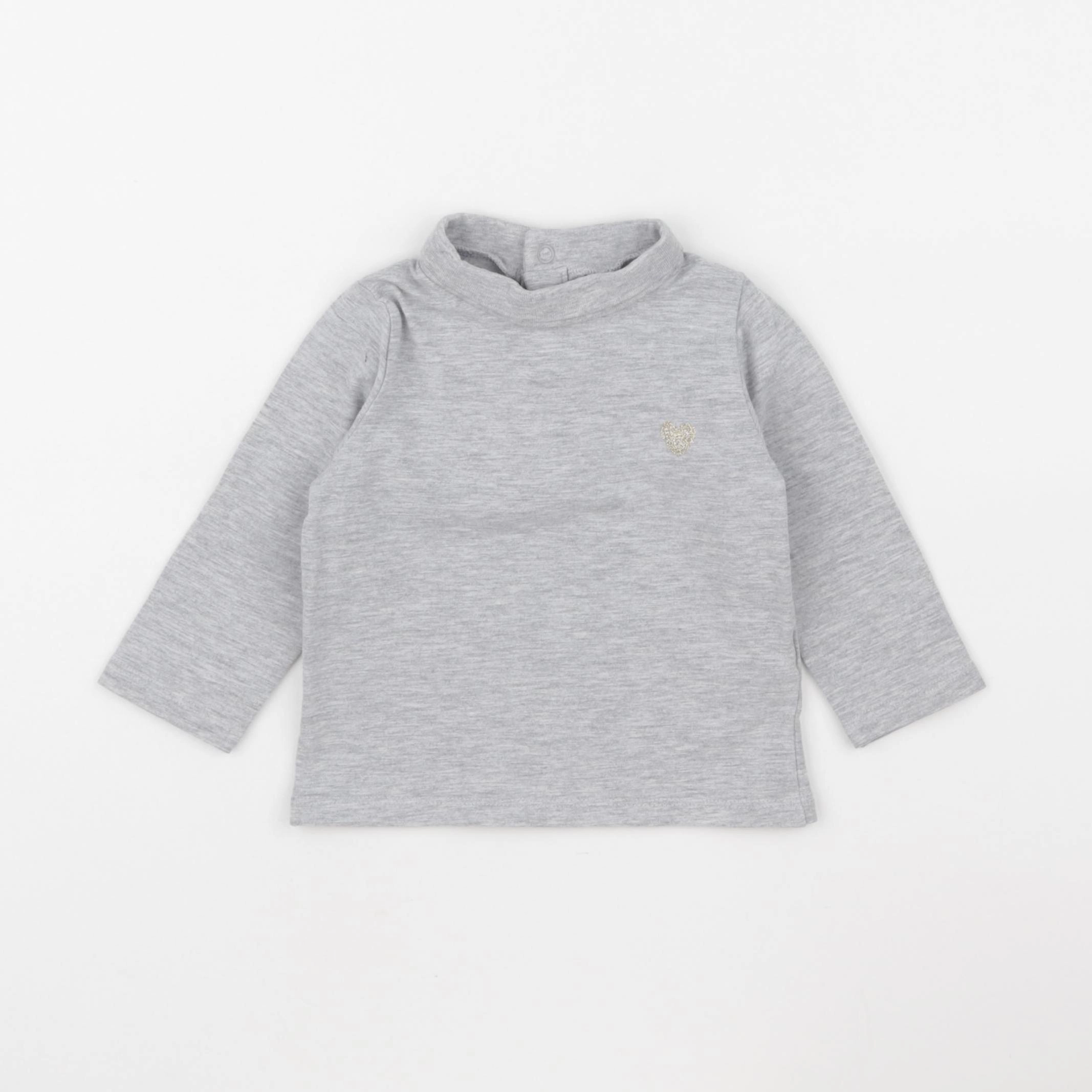 Vertbaudet - sous-pull gris - 6 mois