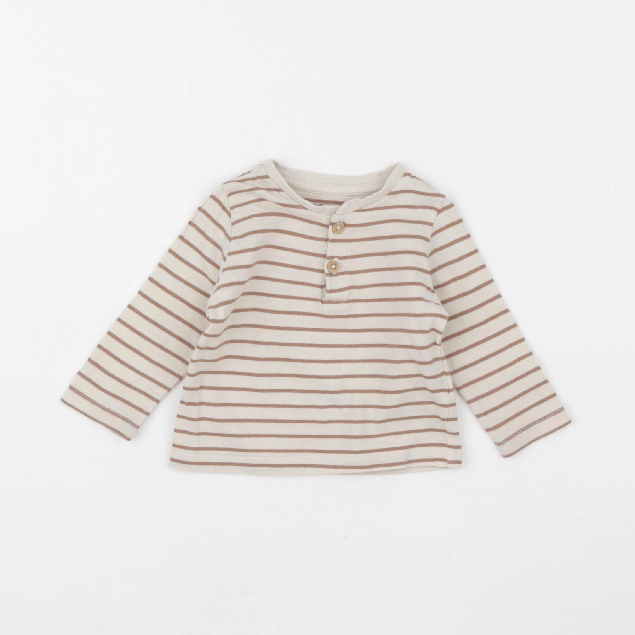Vertbaudet - tee-shirt beige - 6 mois