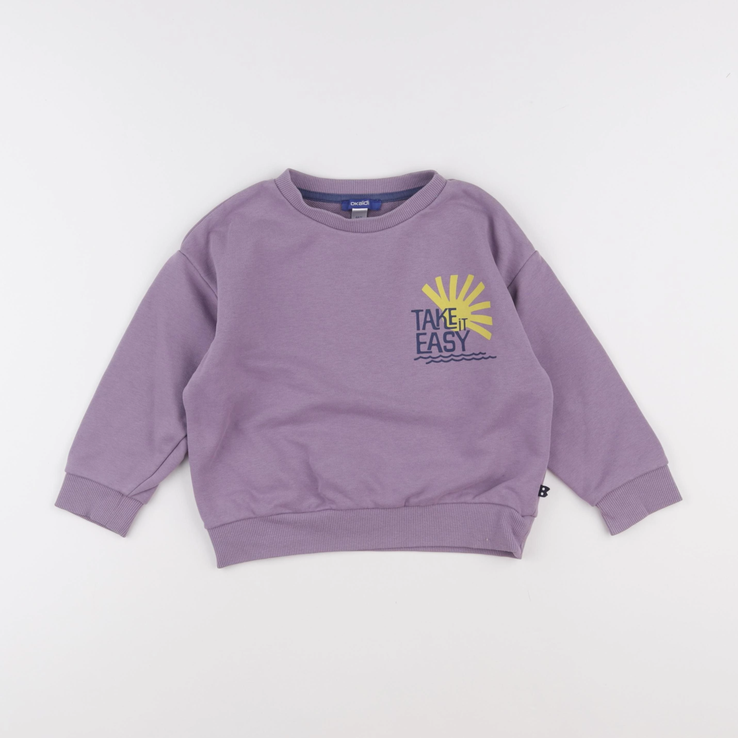 Okaidi - sweat violet - 4 ans