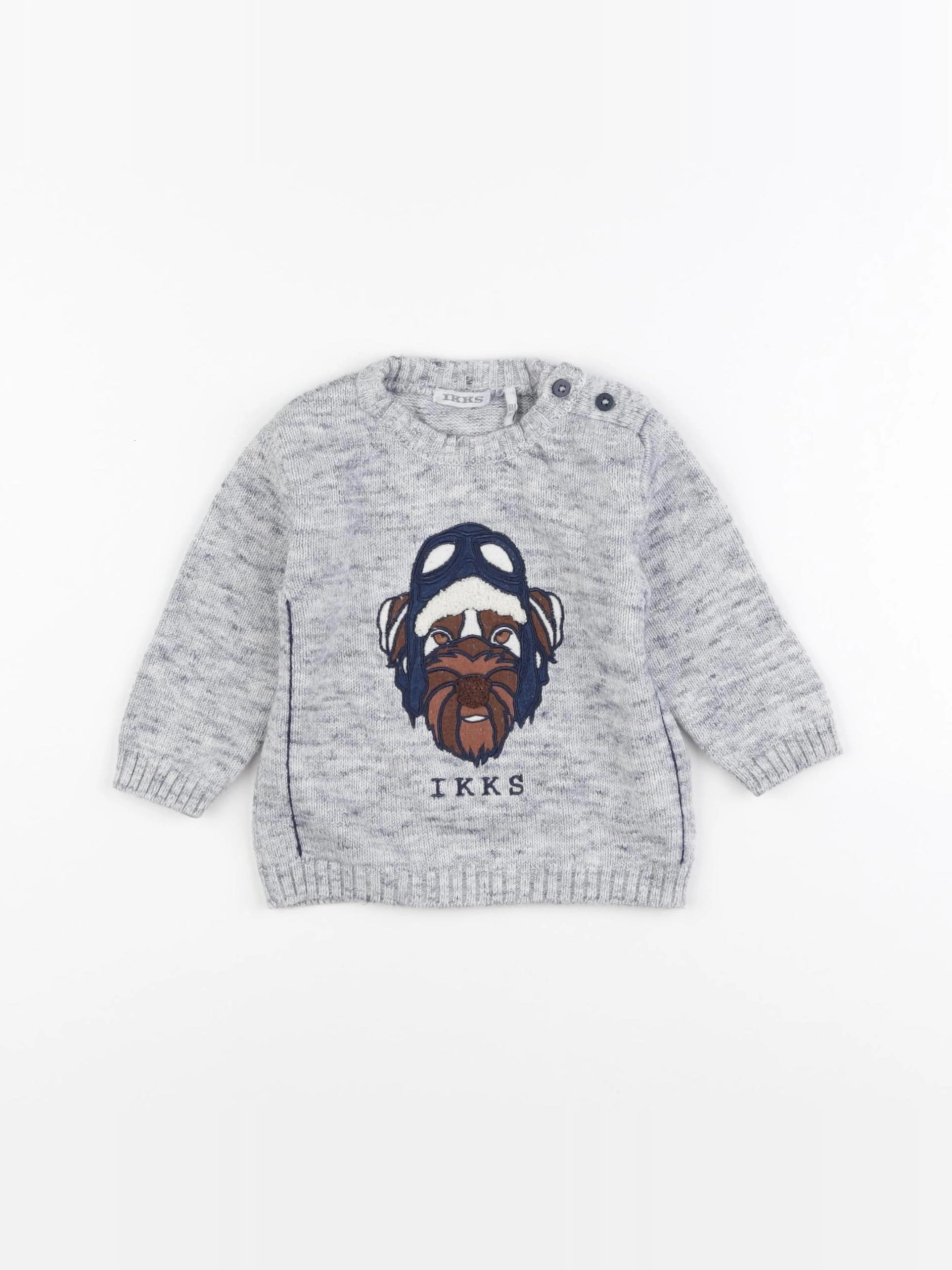 IKKS - pull gris - 6 mois