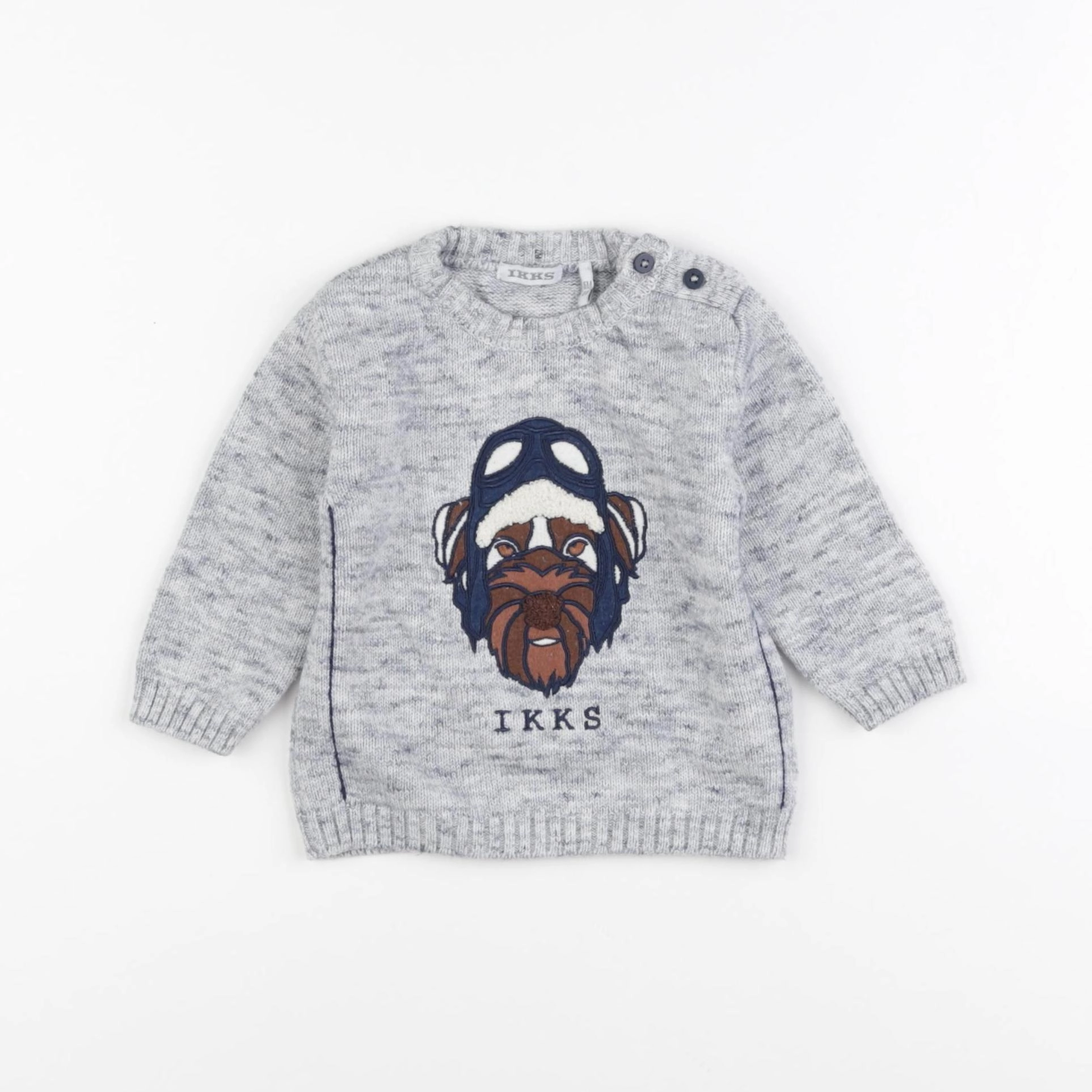 IKKS - pull gris - 6 mois