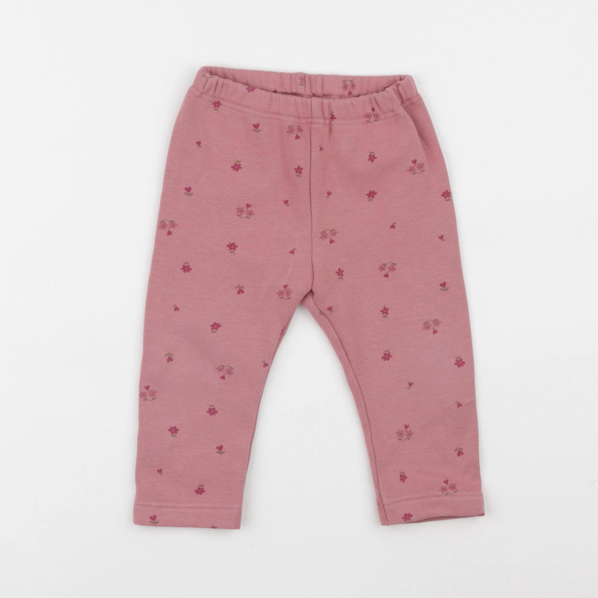 Uniqlo - legging doublé rose - 12/18 mois