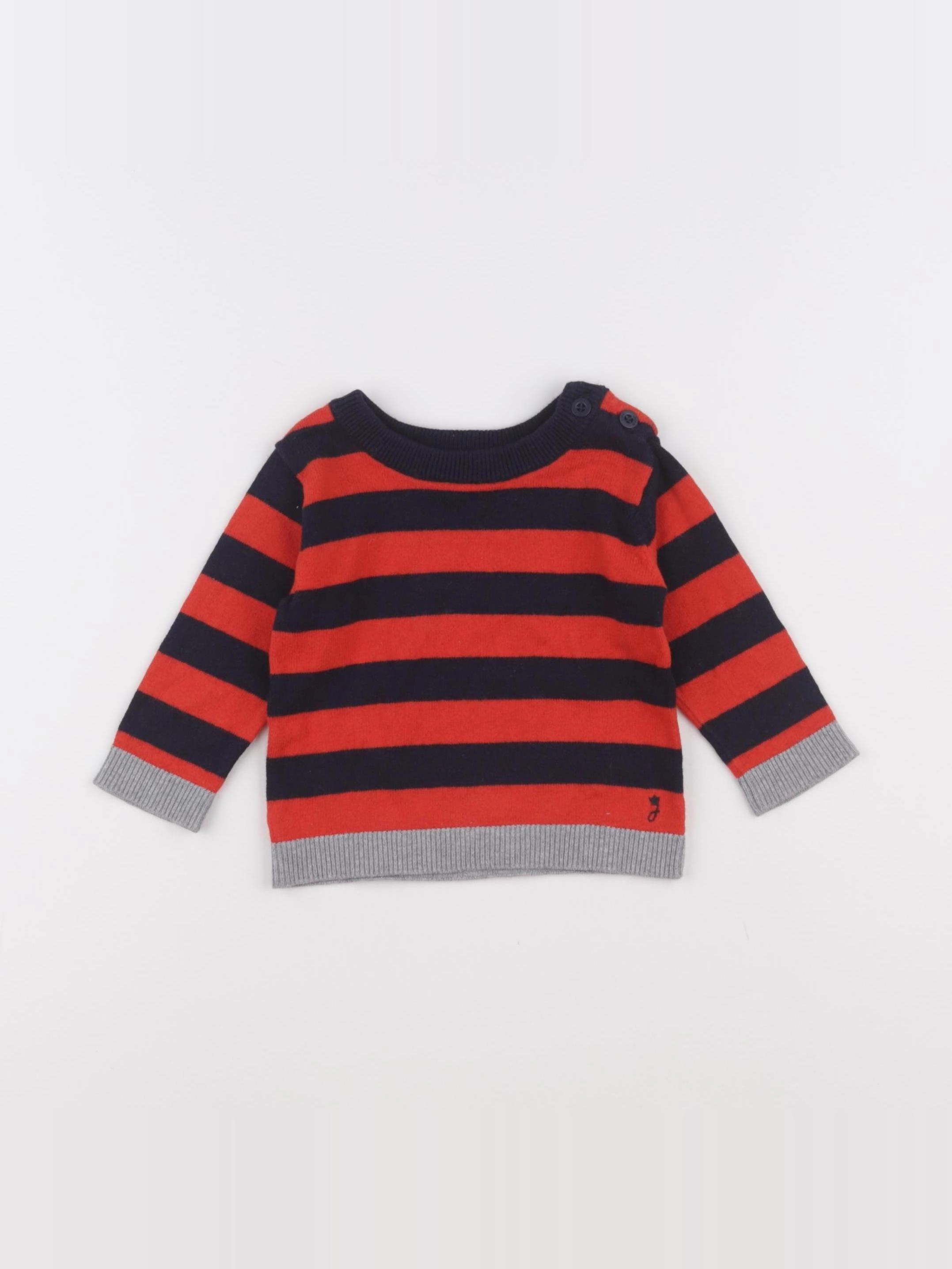 Jacadi - pull rouge - 6 mois