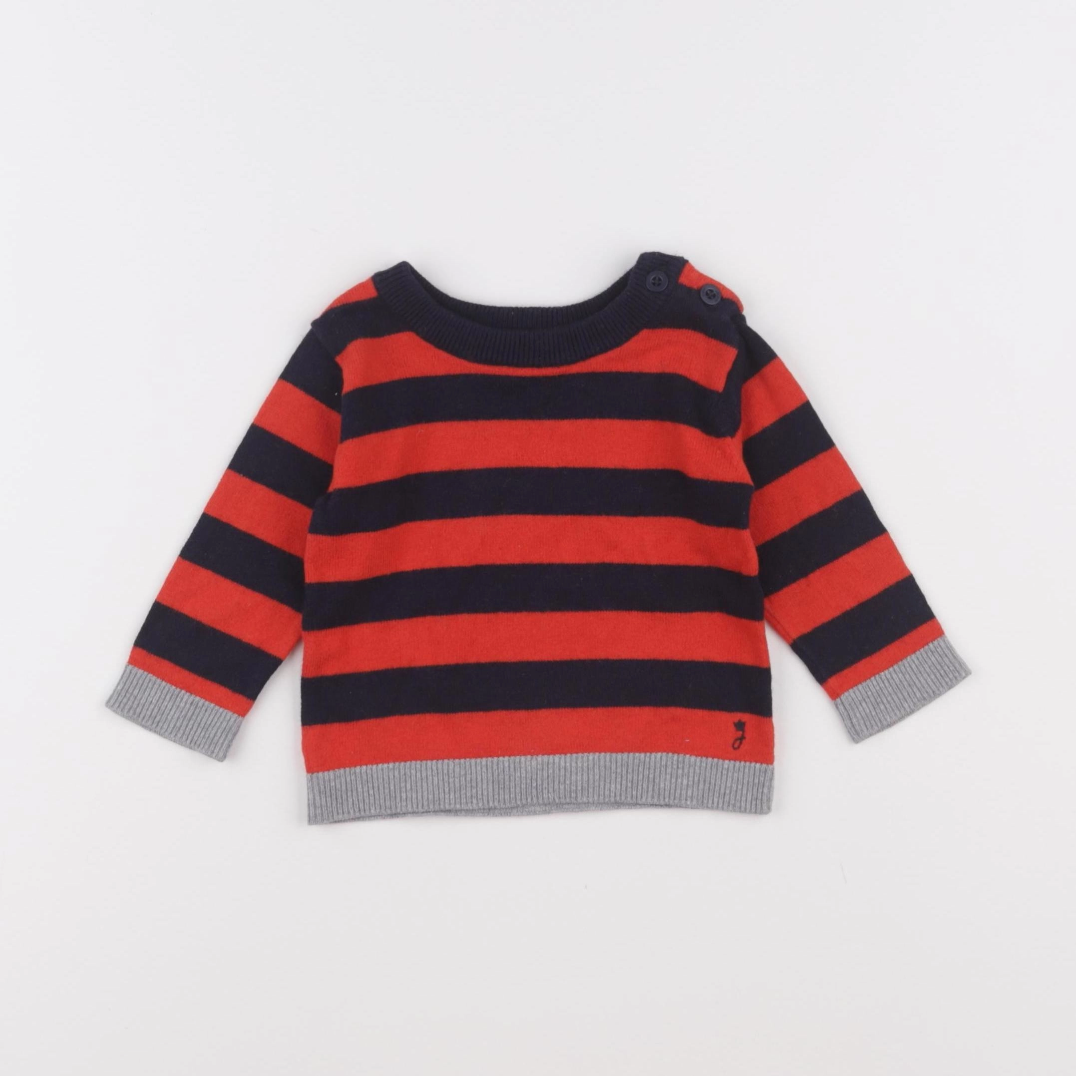 Jacadi - pull rouge - 6 mois