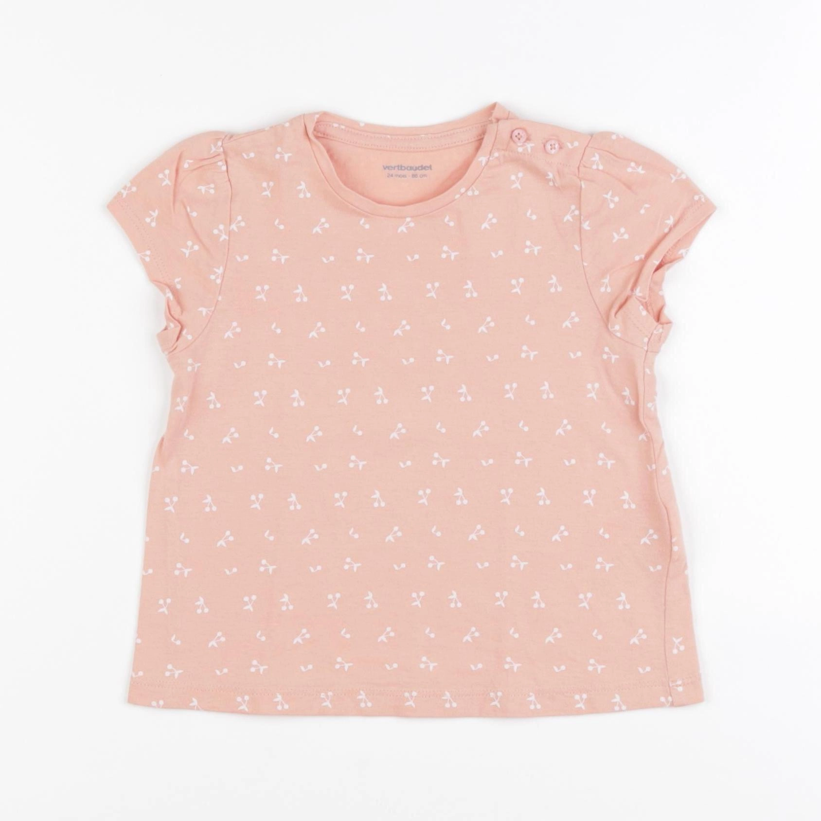 Vertbaudet - tee-shirt orange - 24 mois