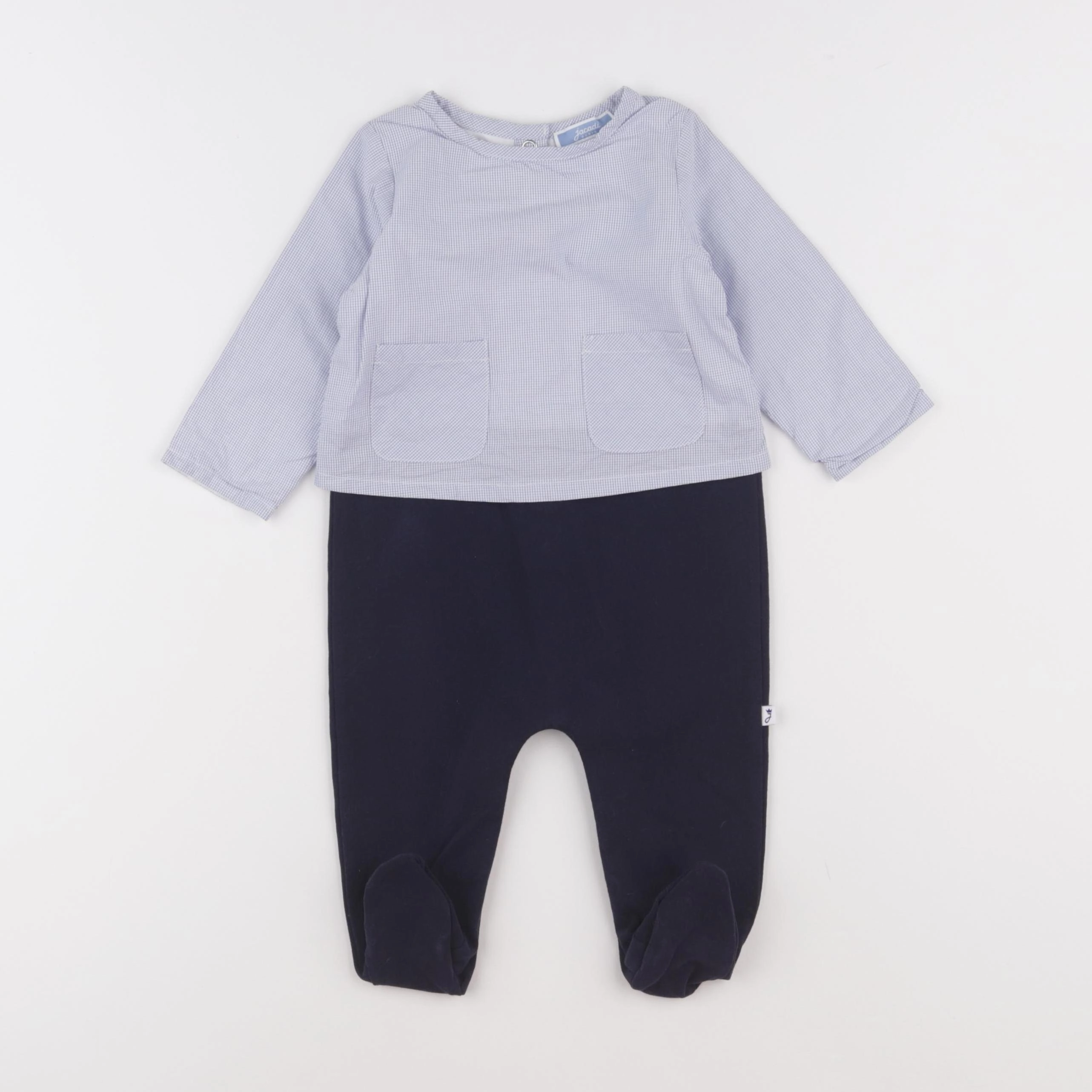 Jacadi - pyjama velours bleu - 6 mois