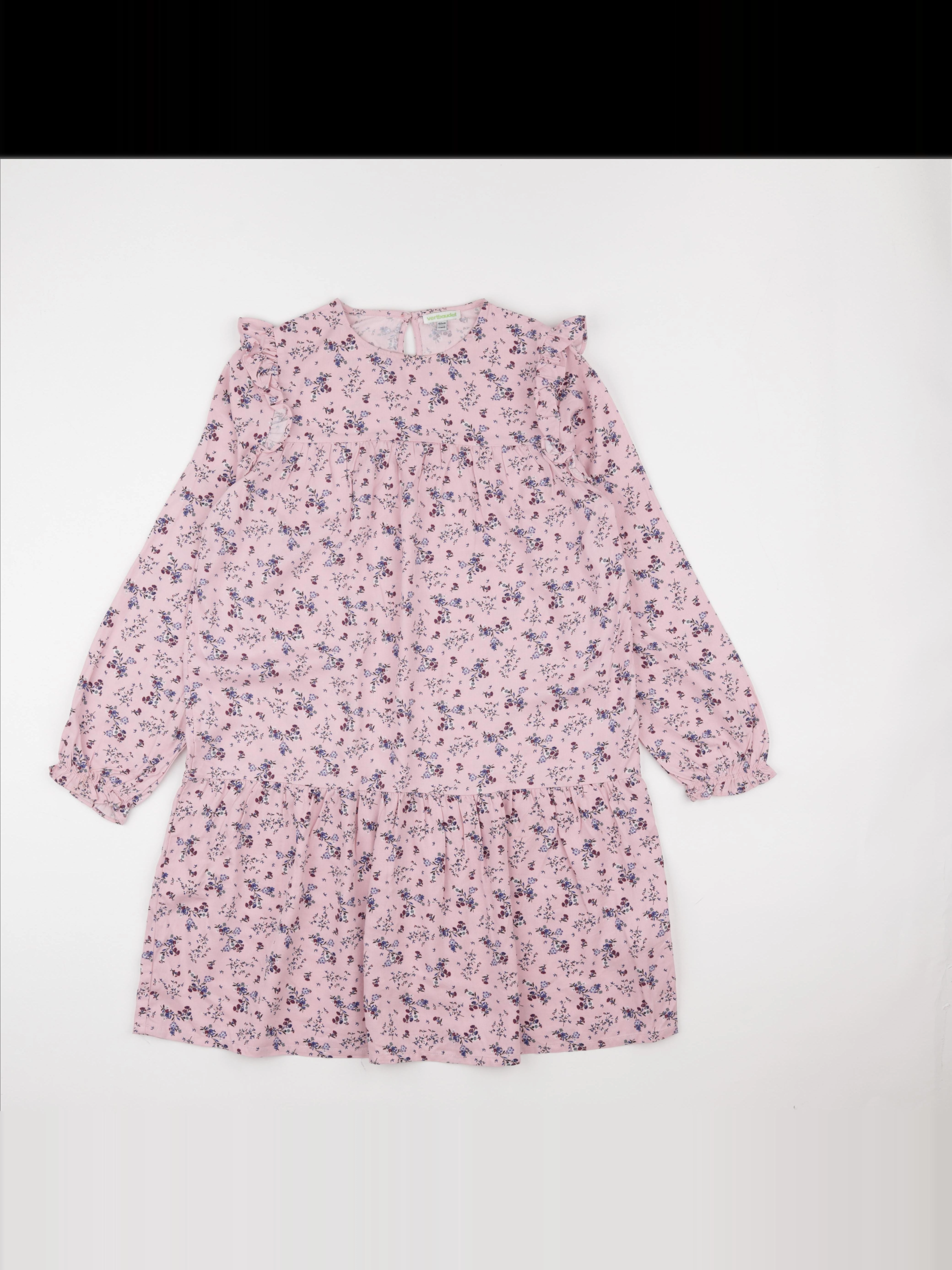 Vertbaudet - robe coton rose - 12 ans