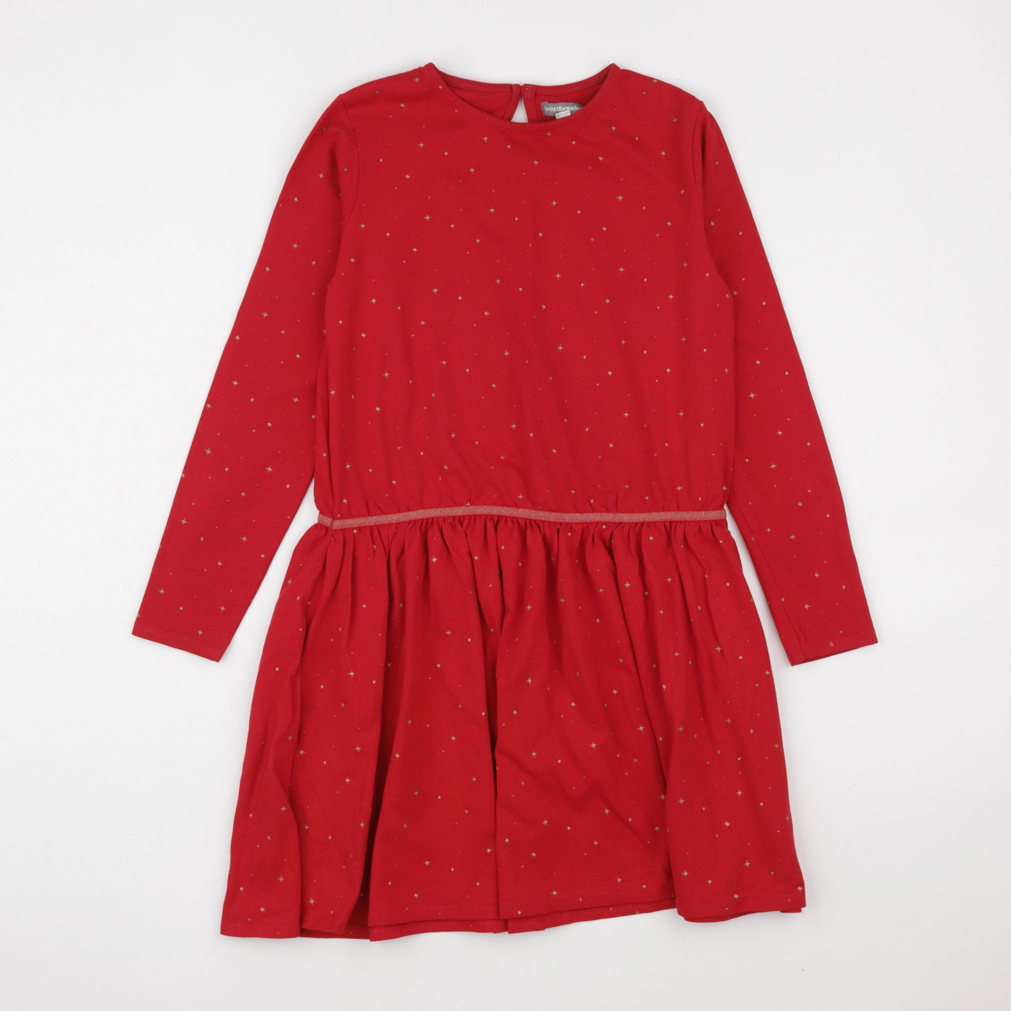 Vertbaudet - robe coton rouge - 12 ans