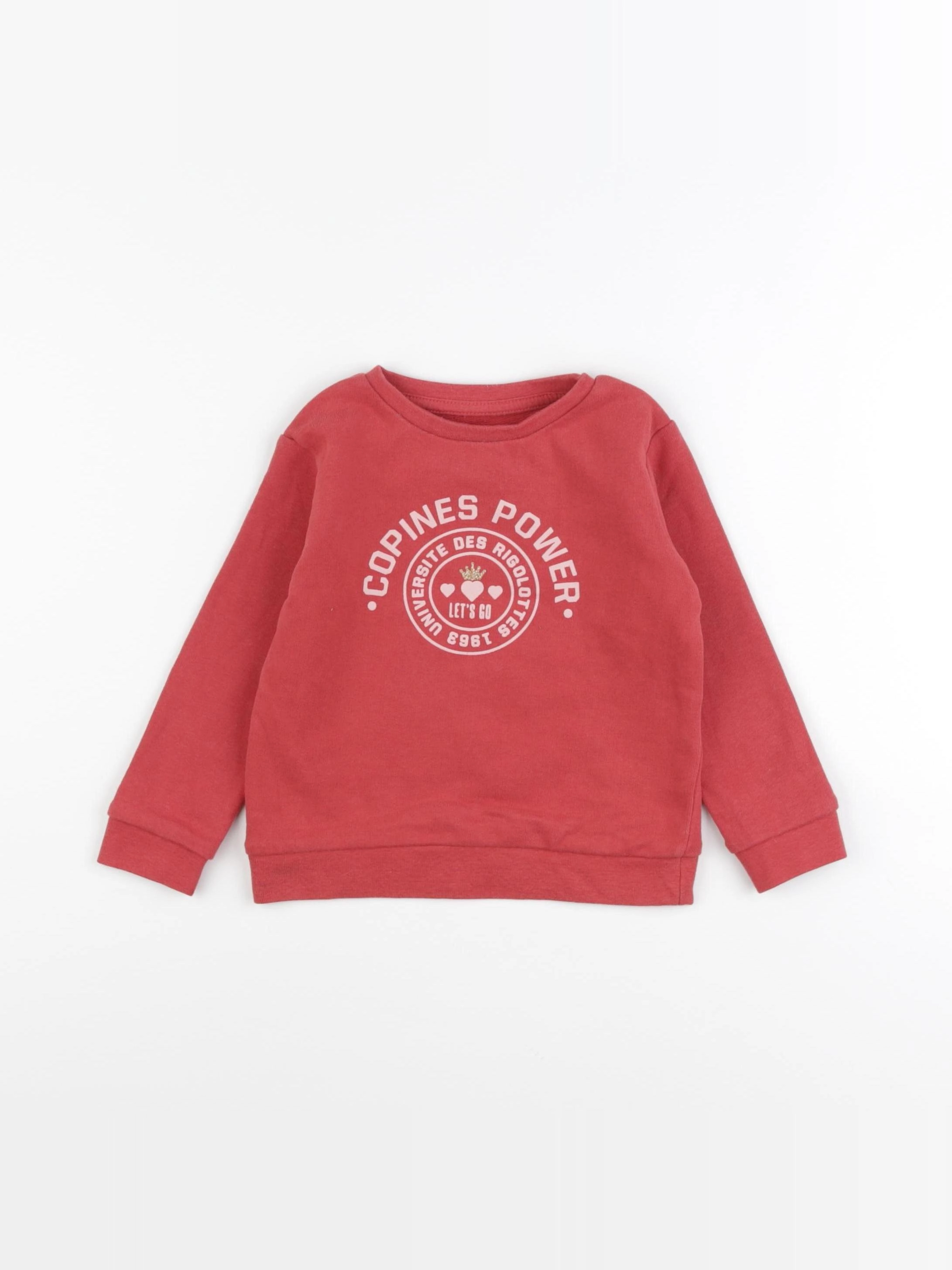 Vertbaudet - sweat rose - 2 ans