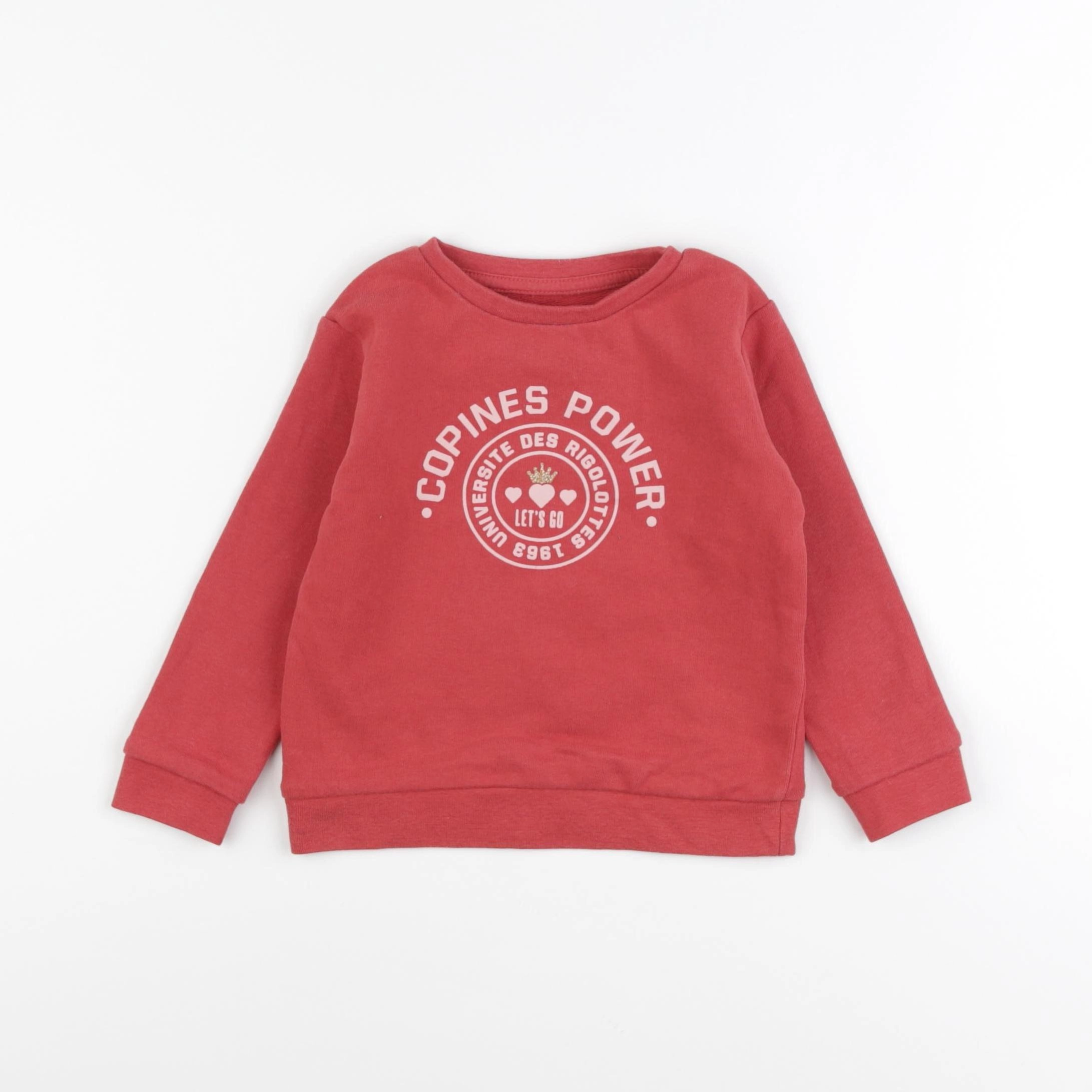 Vertbaudet - sweat rose - 2 ans