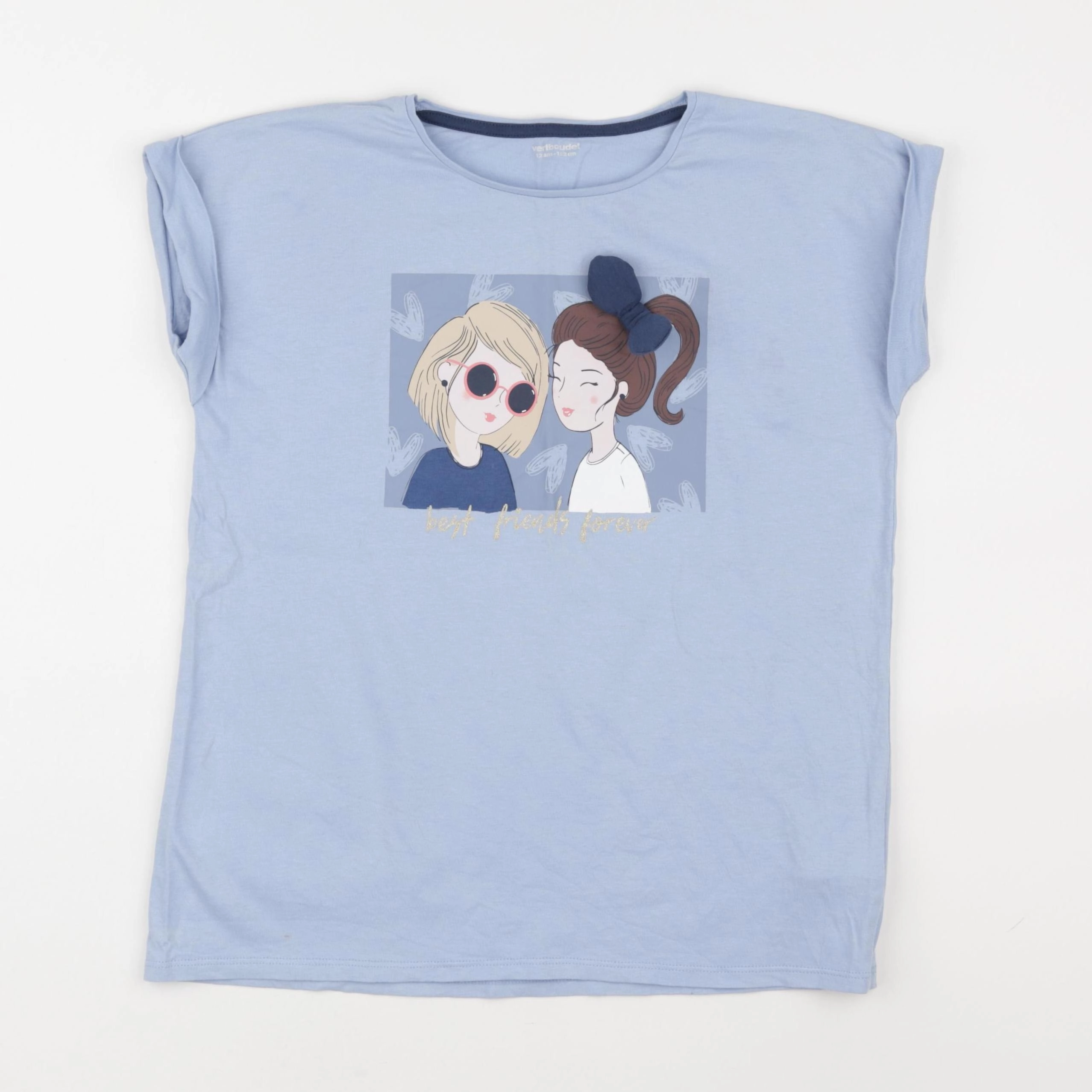 Vertbaudet - tee-shirt bleu - 12 ans