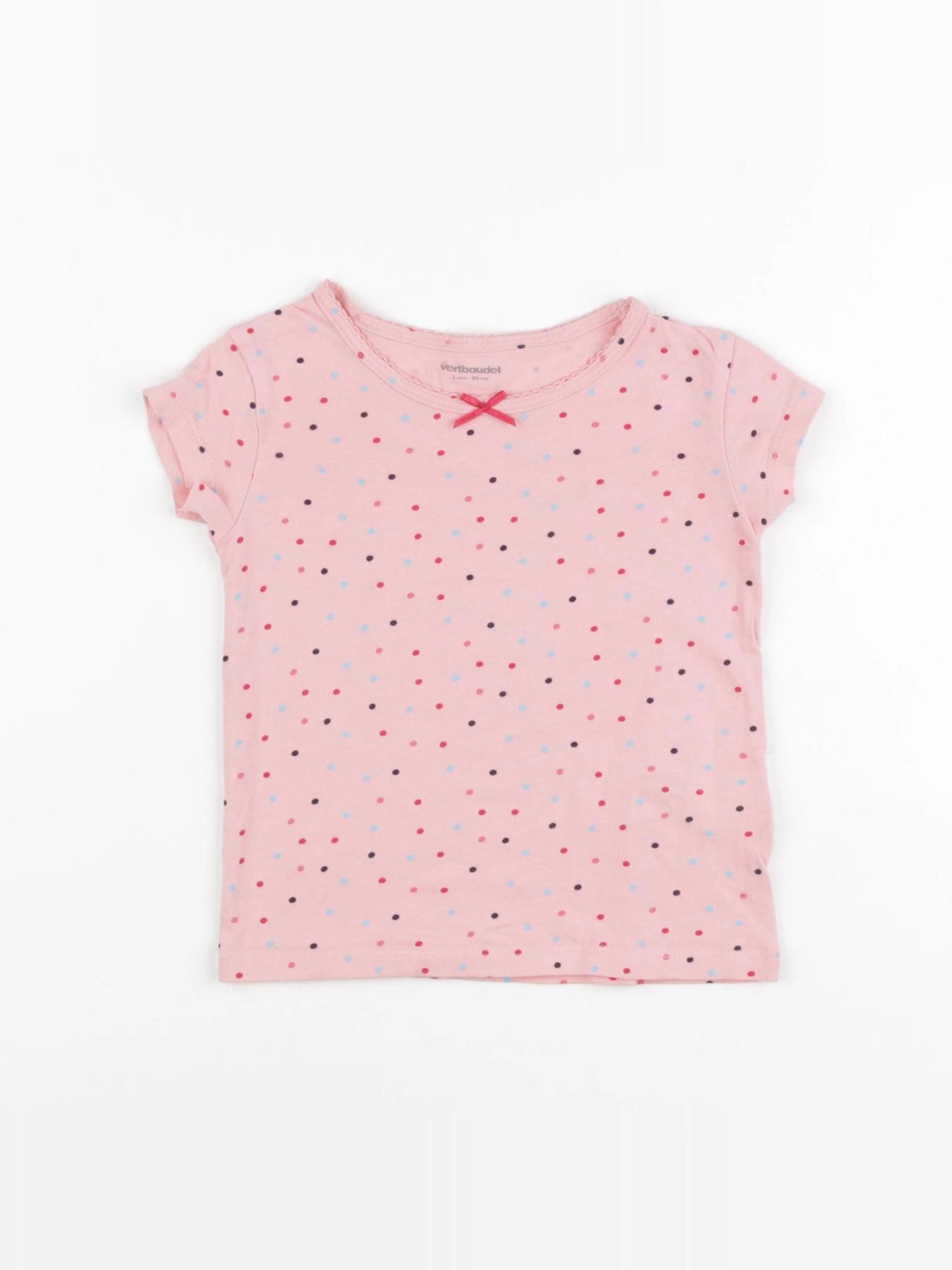 Vertbaudet - maillot de corps rose - 2 ans