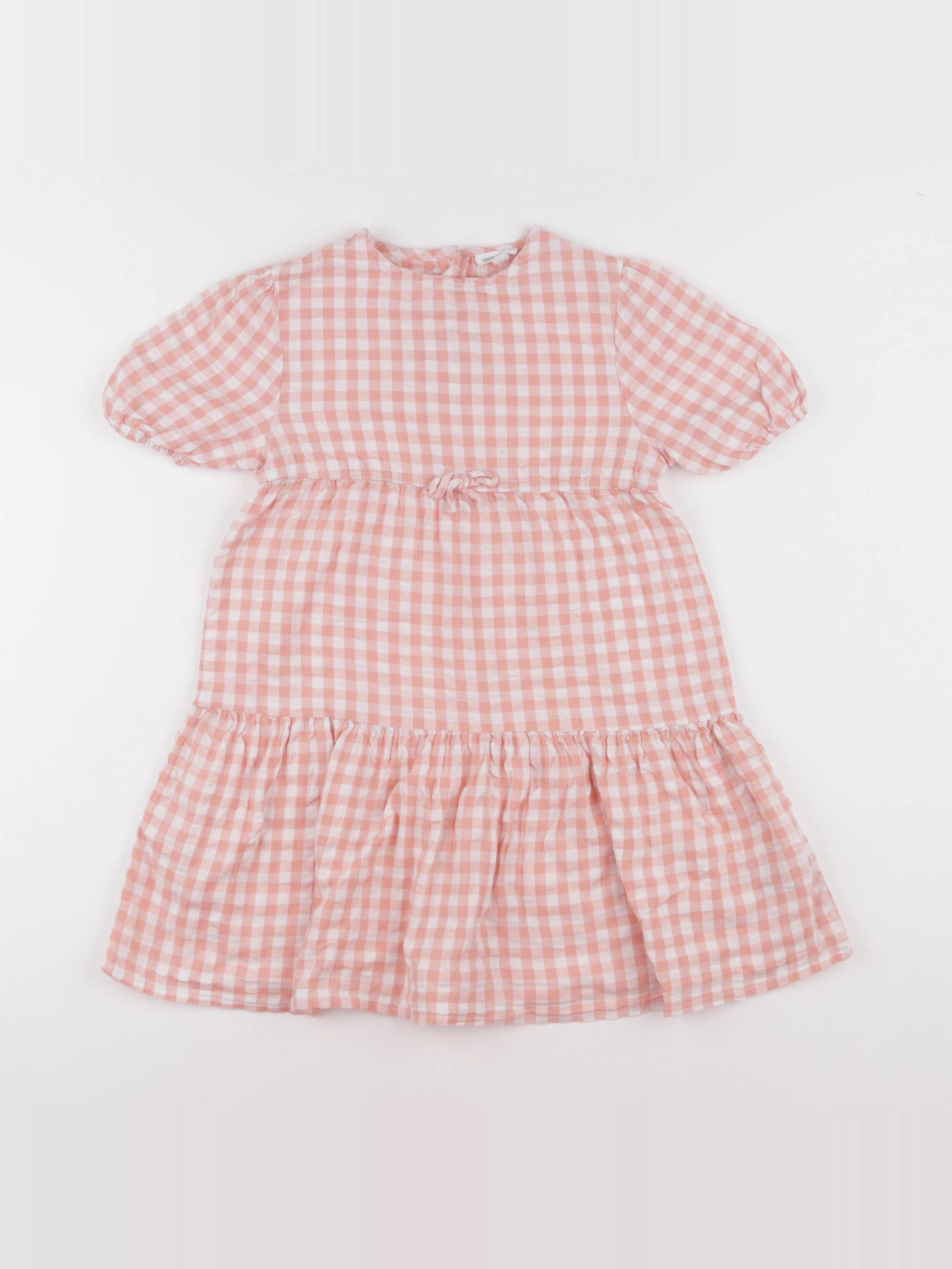 Vertbaudet - robe blanc, rose - 7 ans
