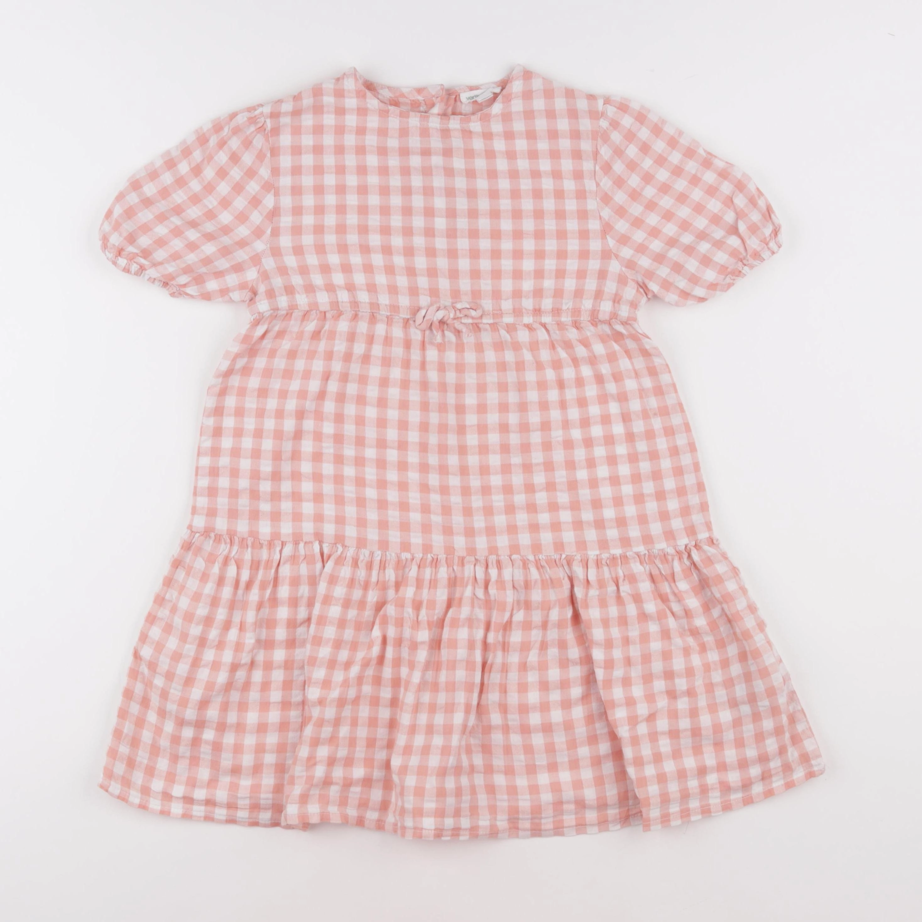 Vertbaudet - robe blanc, rose - 7 ans