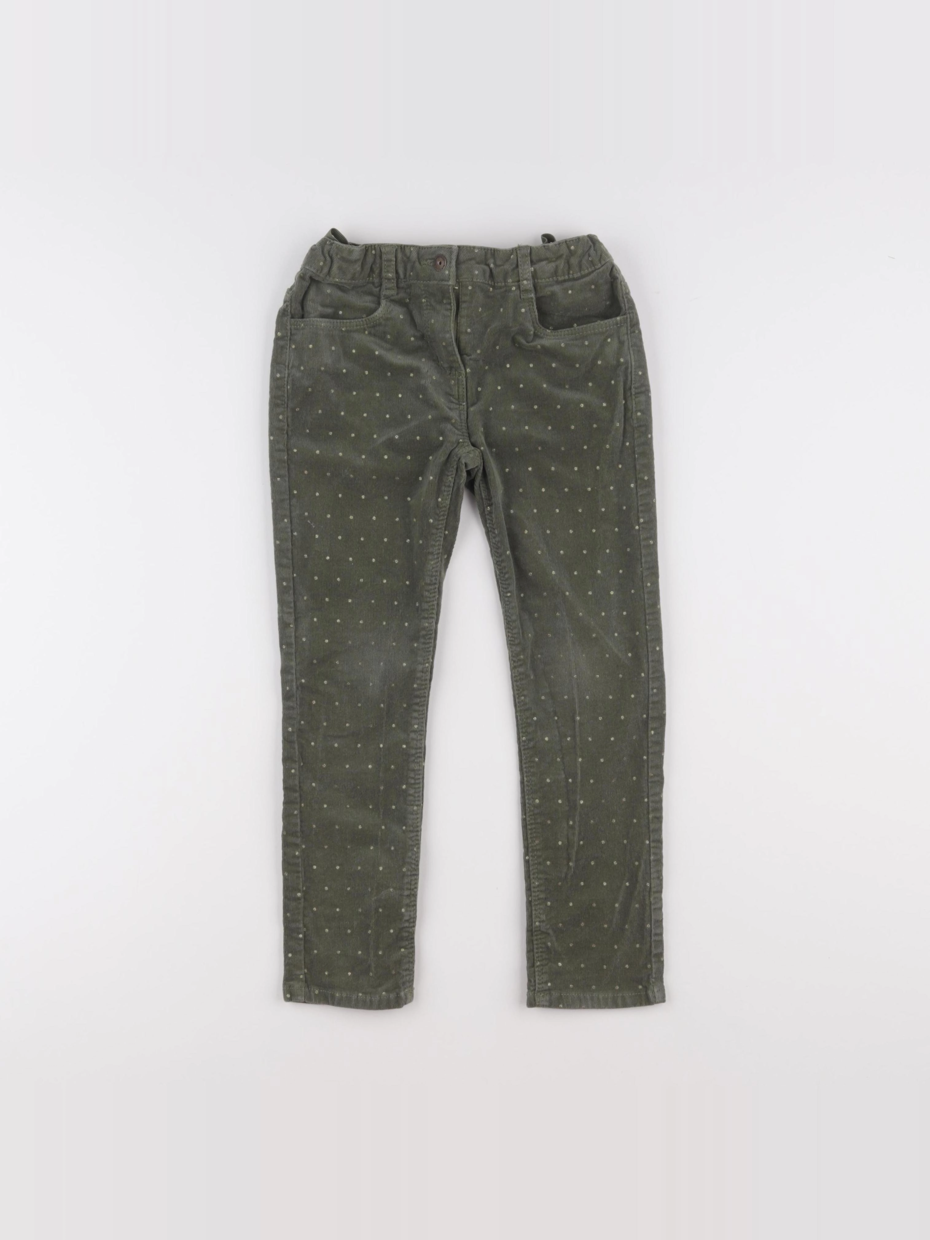 Vertbaudet - pantalon vert, or - 6 ans