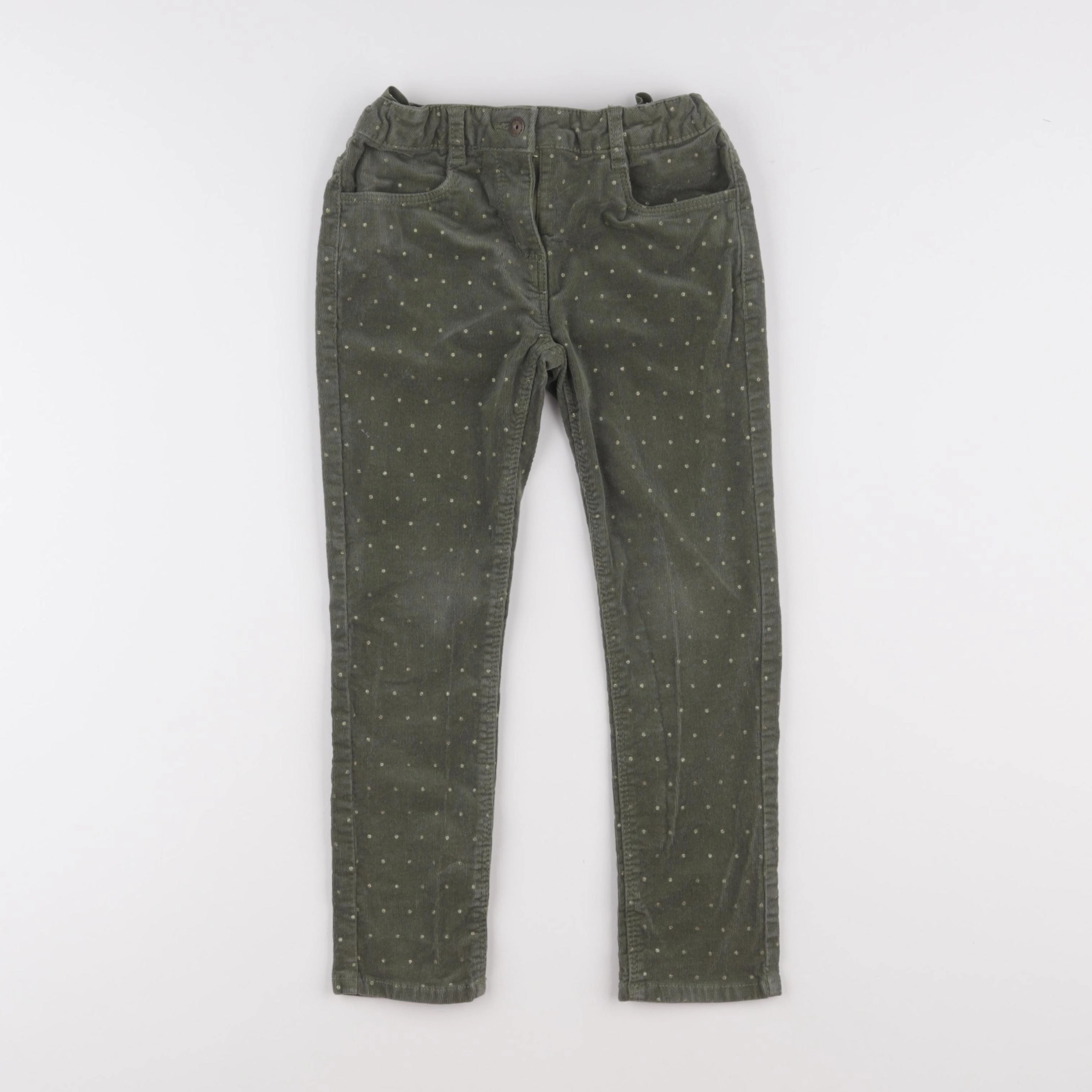 Vertbaudet - pantalon vert, or - 6 ans