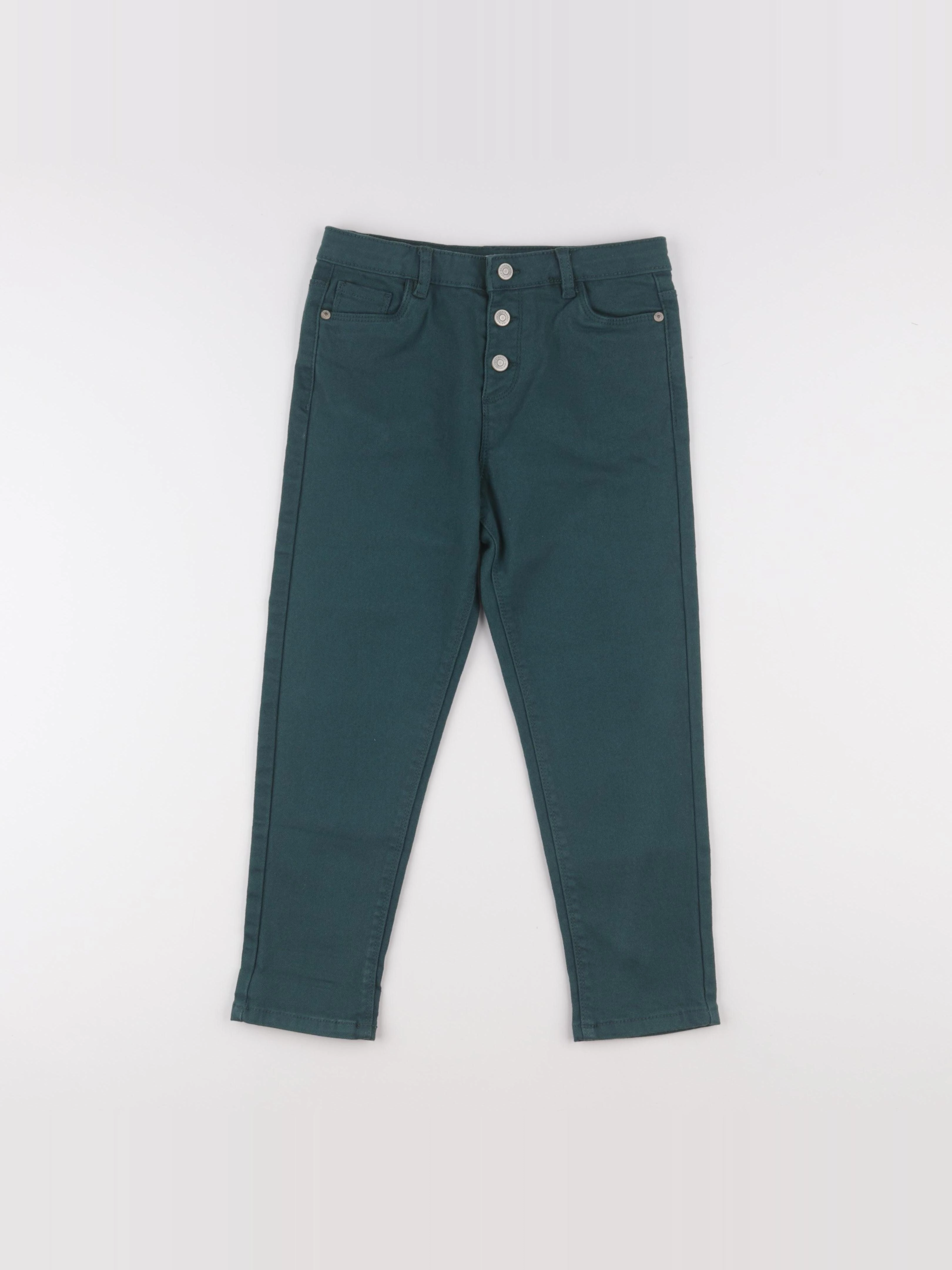 Vertbaudet - jean vert - 7 ans