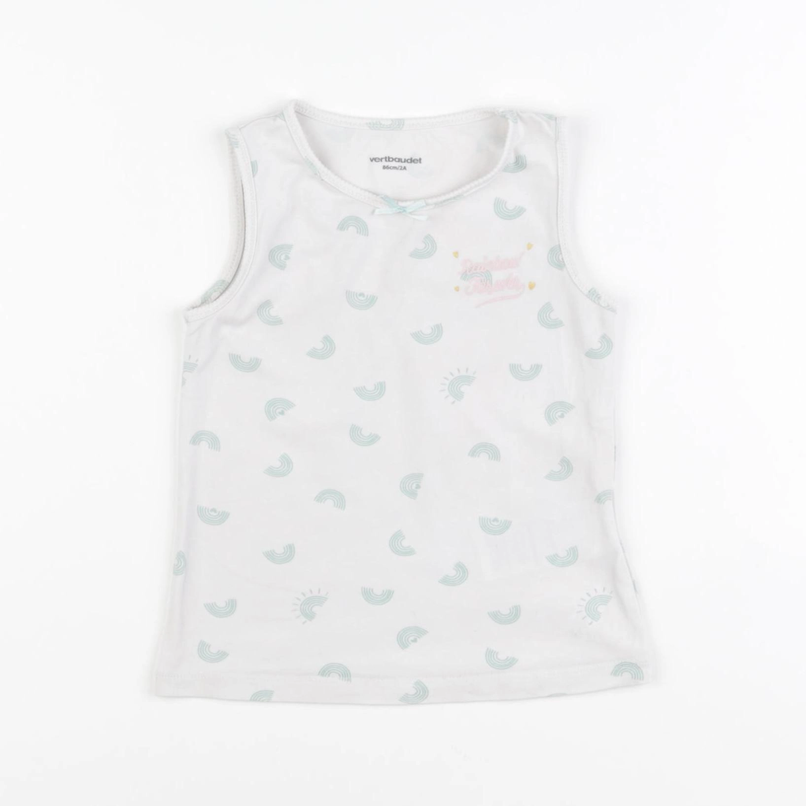 Vertbaudet - maillot de corps blanc - 2 ans