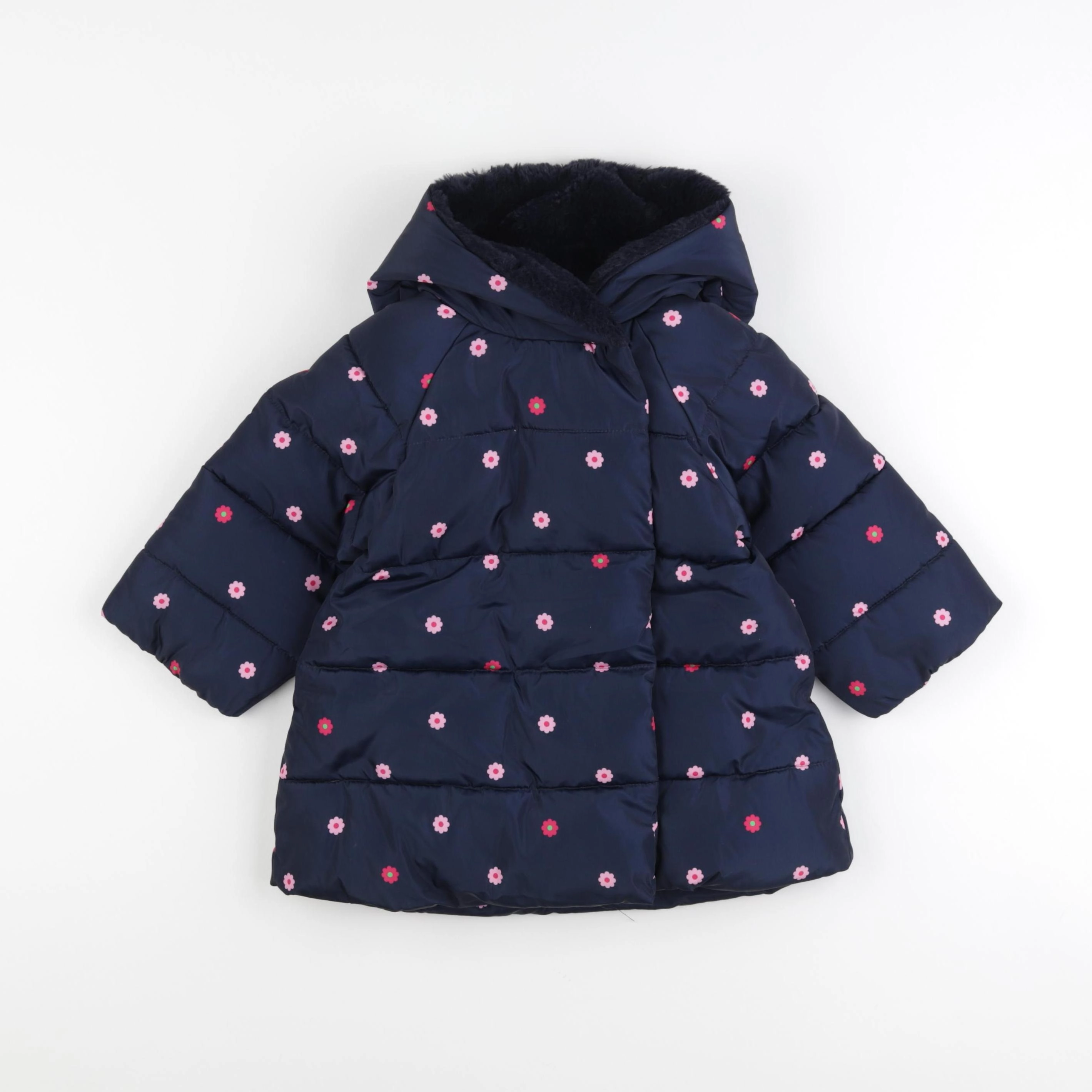 Jacadi - doudoune bleu, rose - 24 mois